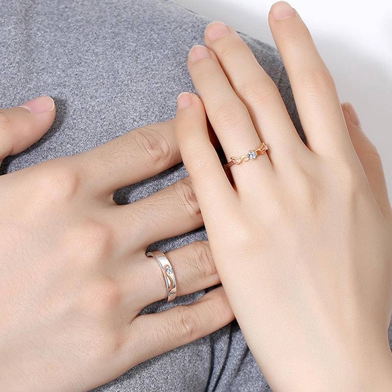 戒指 純銀戒指 對戒 情侶對戒 情侶戒指 男戒指 女戒指 鑽石戒指 莫桑鑽戒指 鑽戒 定情戒指 求婚戒指 婚戒 112