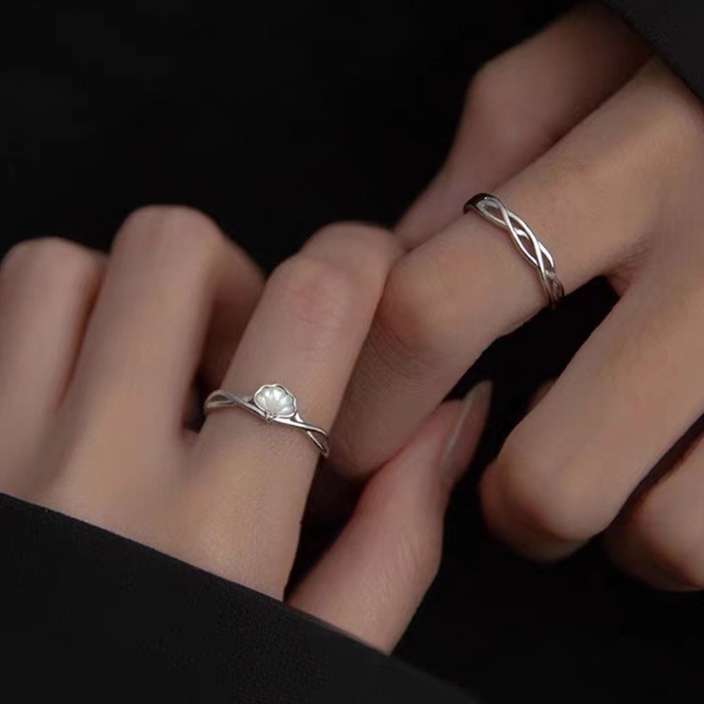 戒指 貝殼戒指 純銀戒指 銀戒 寶石戒指 貝母戒指 造型戒指 氣質戒指 戒指女 ins戒指 食指戒 開口戒 禮物 106