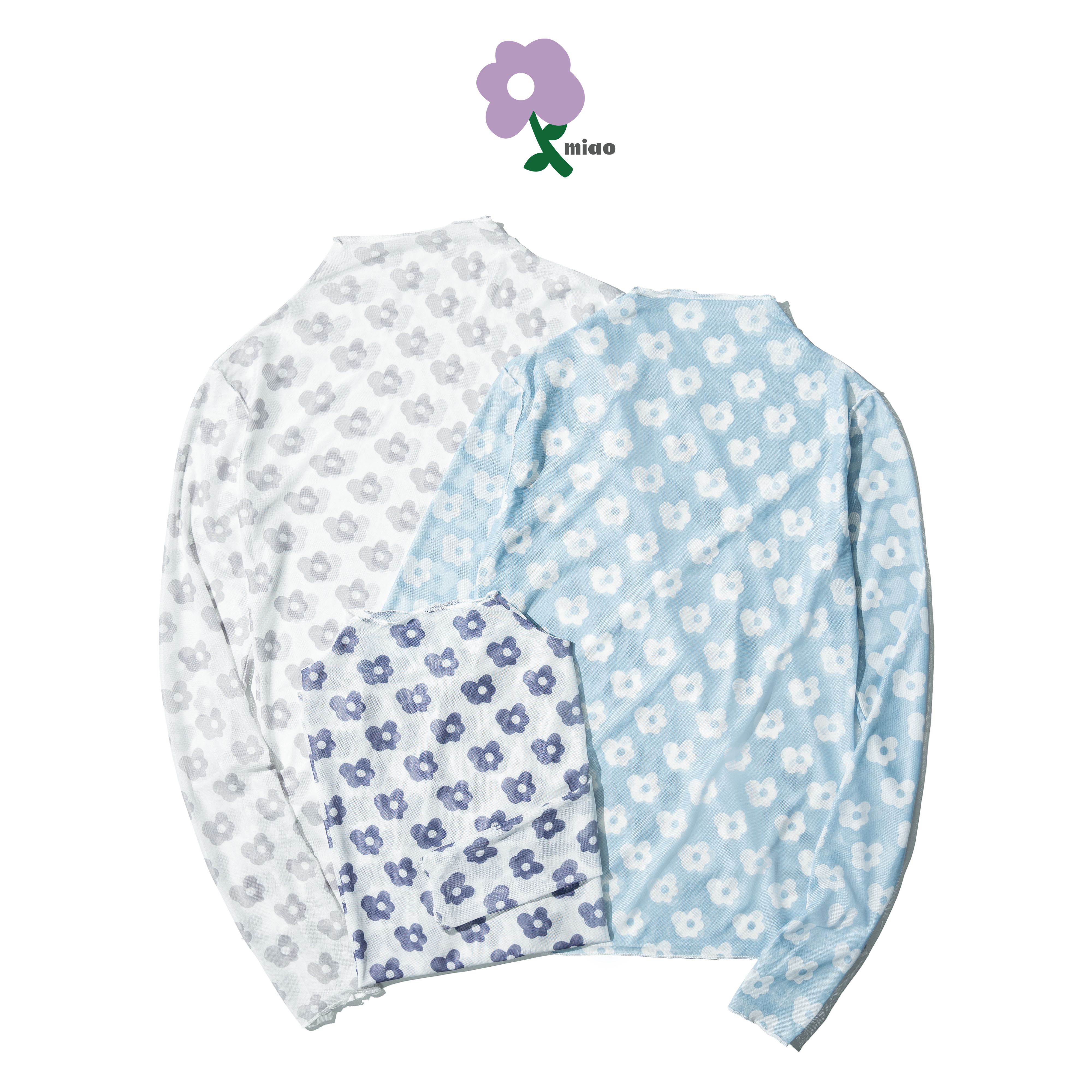 AGILITY MIAO Reverse Floret Sheer Top 女裝 顛倒小花 內搭透膚 上衣  [M-FS2]