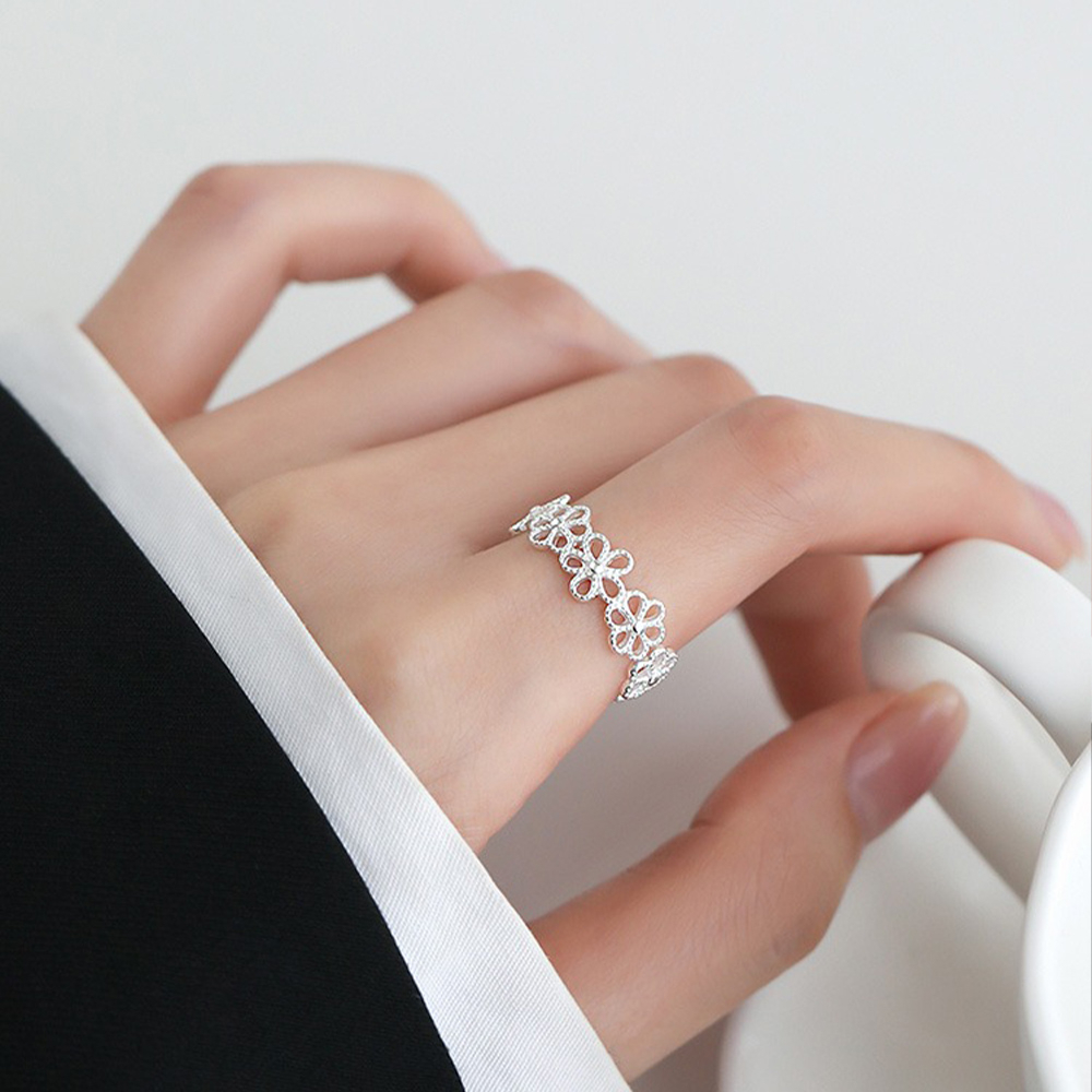 女戒指 純銀戒指 鏤空戒指 花戒指 蕾絲戒指 指環 銀戒指 韓國戒指 日系戒指 閨蜜戒指 ins戒指 女生禮物 060