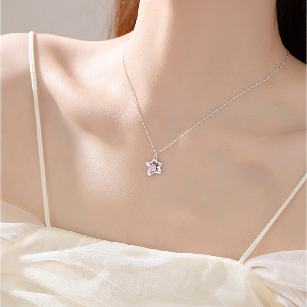純銀項鍊 星星項鍊 鑽石項鍊 項鍊女 ins項鍊 Y2K 鎖骨項鍊 不規則項鍊 女生生日禮物 情侶禮物 質感小物 168