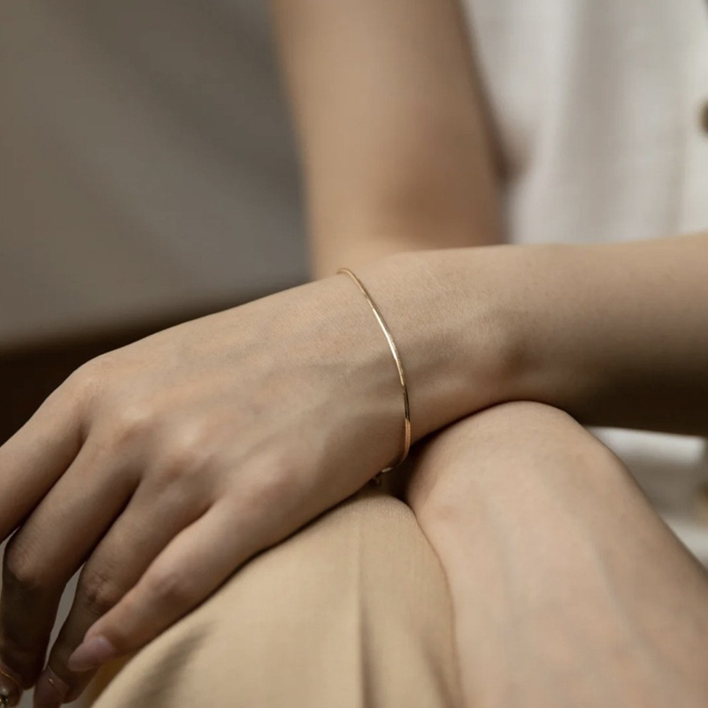 純銀手鍊 細蛇骨手鍊 閨蜜手練 手鍊女 手鏈 銀手鍊 韓國手鍊 ins手鍊 小眾設計 疊戴手鍊 素鍊 生日禮物 167