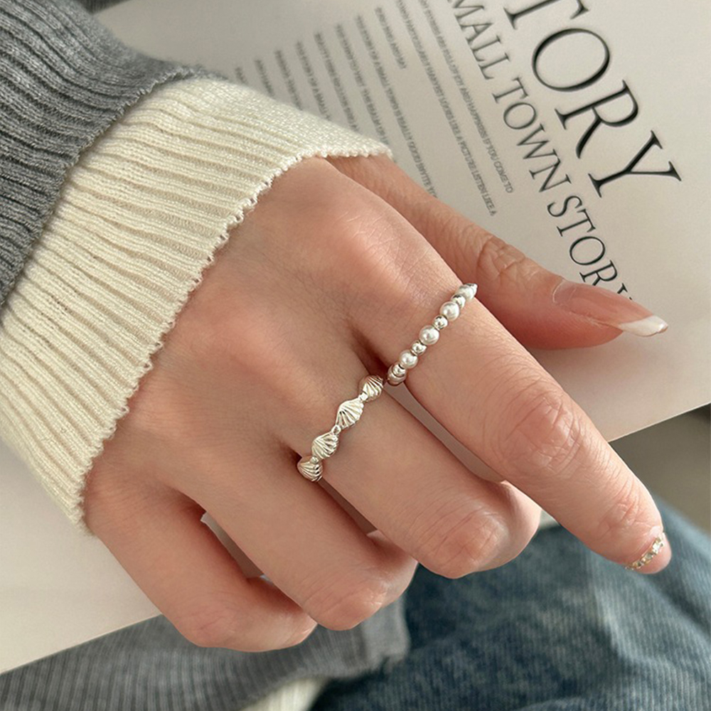 純銀戒指 貝殼戒指 銀戒 金戒指 韓國戒指 日系戒指 指環 可愛戒指 造型戒指 閨蜜戒指 情人節禮物 女生禮物 042