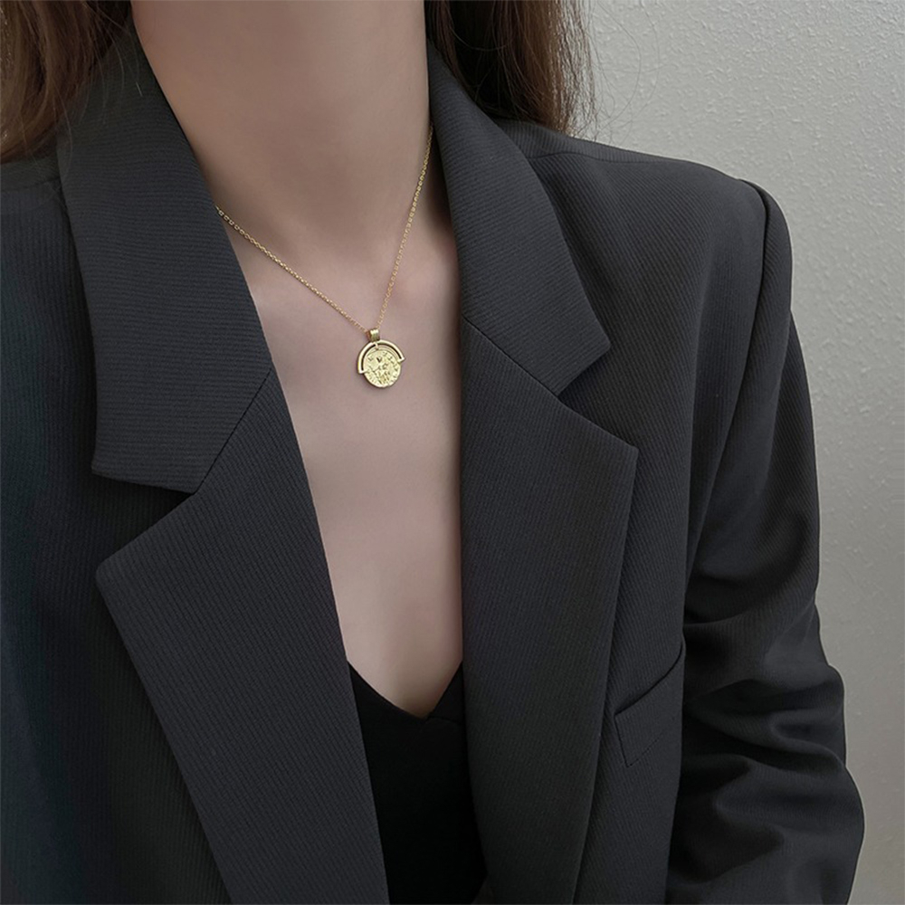 項鍊 長項鍊 女生項鍊 韓國飾品 金幣項鍊 錢幣項鍊 情侶項鍊 閨蜜項鍊 復古項鍊 個性項鍊 女生禮物 情侶禮物 120