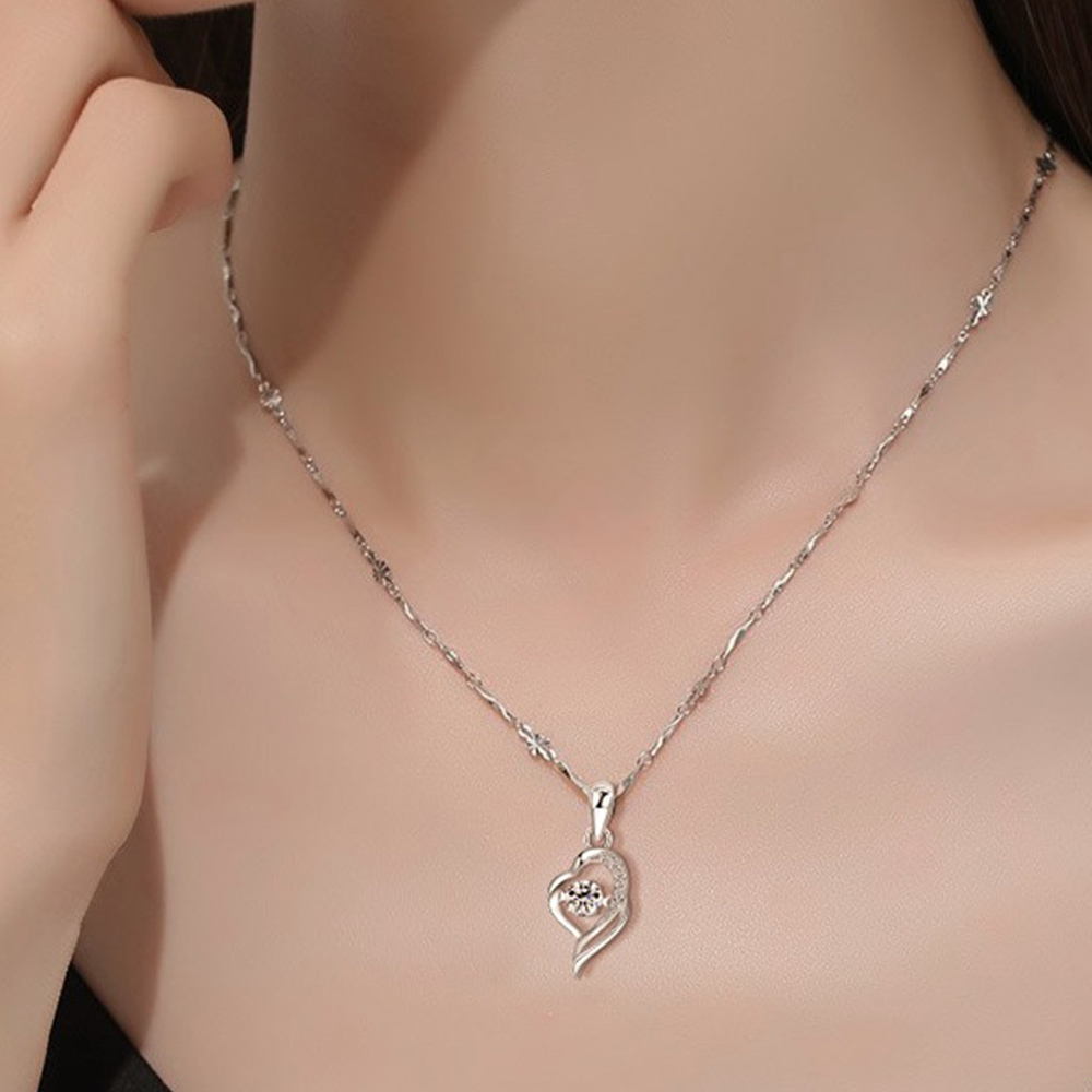 純銀項鍊 鑽石項鍊 銀項鍊 女生項鍊 氣質項鍊 愛心項鍊 羽毛項鍊 吊墜飾品 閨蜜項鍊 韓國項鍊 情人節禮物 119