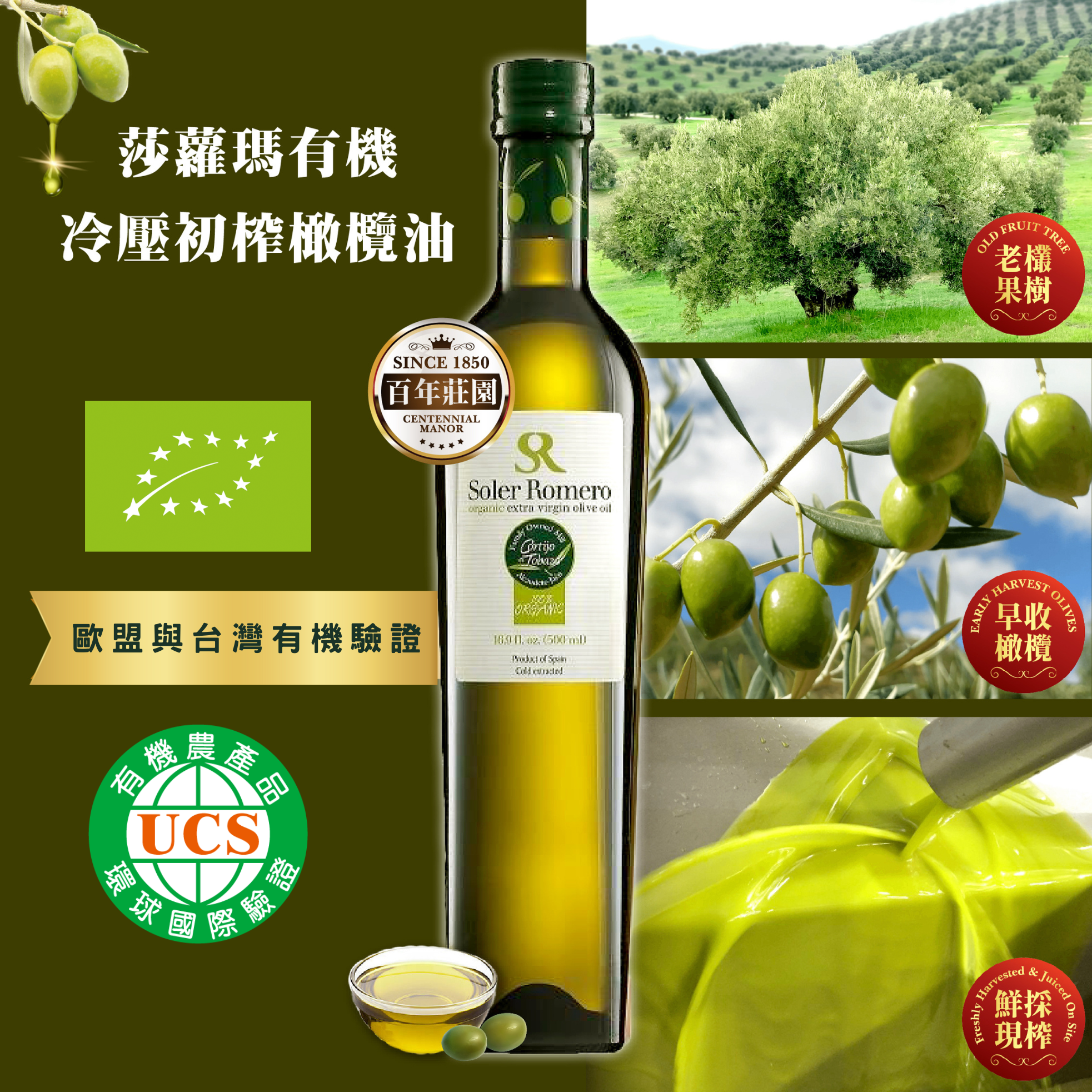 【莎蘿瑪】有機特級冷壓初榨橄欖油-250ml