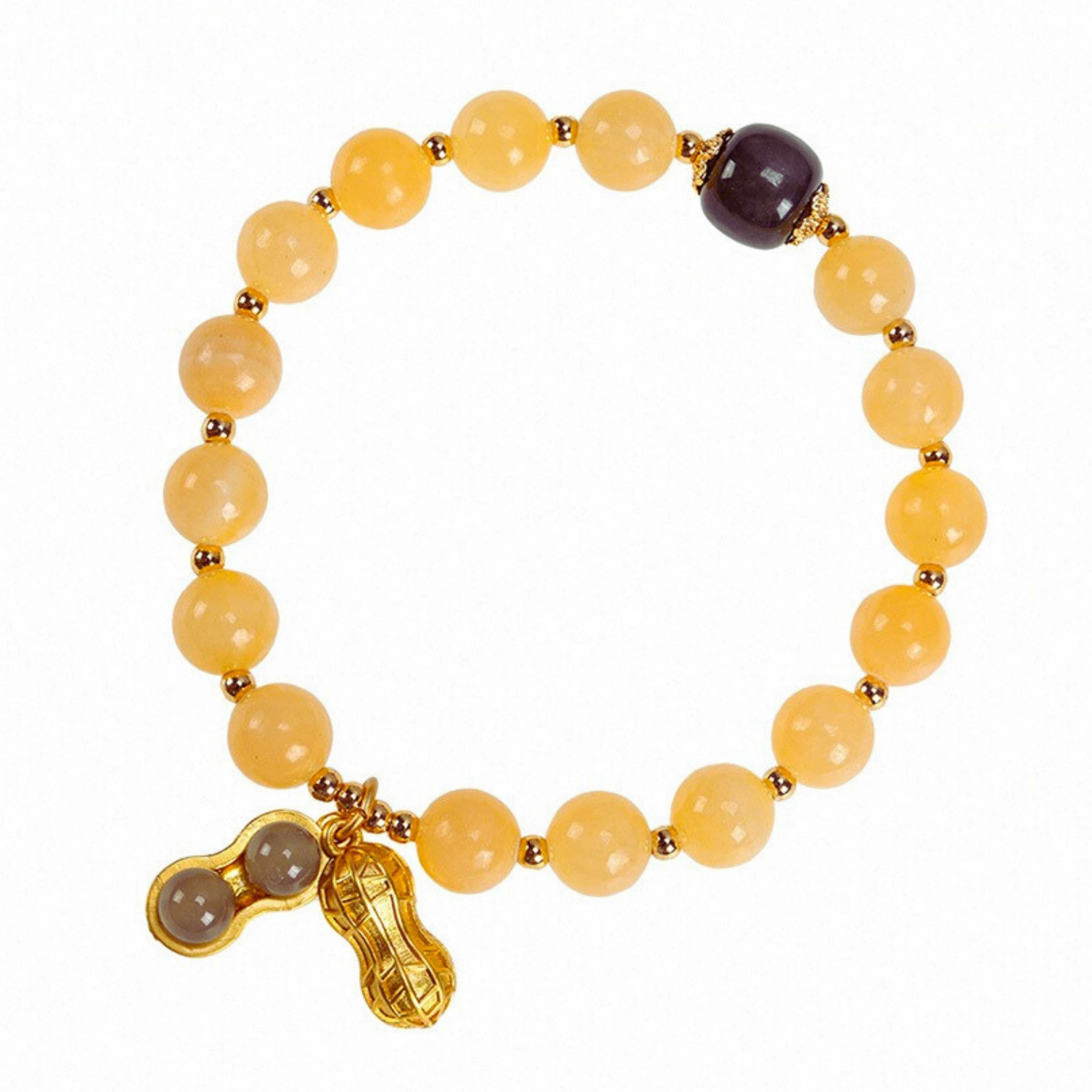 【風水好好玩】祈願好事發生黃玉手鍊 (事業運/招財/辟邪護身/偏財運/保平安)