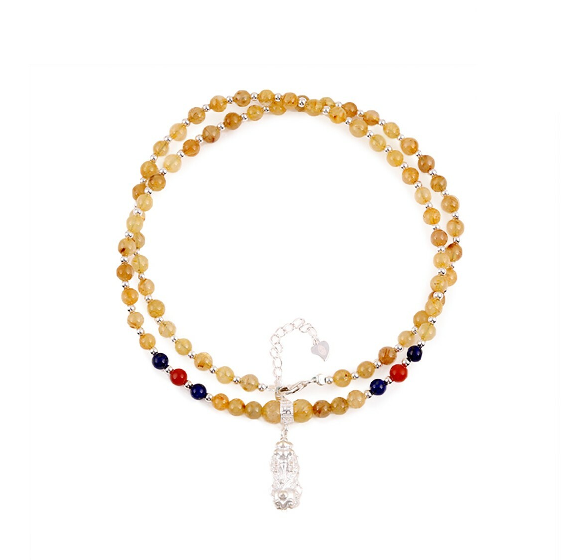 【風水好好玩】招財貔貅純銀鈦晶項鍊  (事業運/招財/辟邪護身)