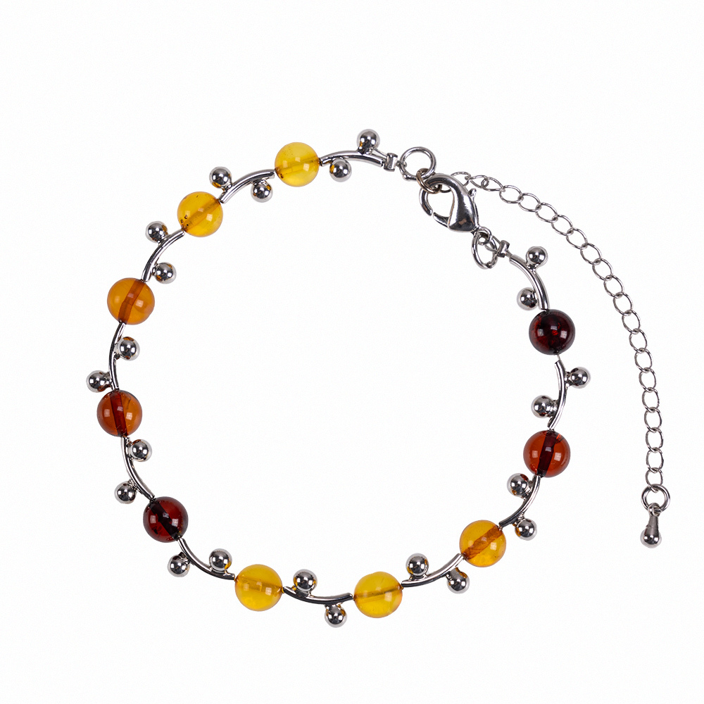 【風水好好玩】天然多色琥珀藤蔓手鍊 (安神定魄/佛教七寶/招財/辟邪/淨化磁場)