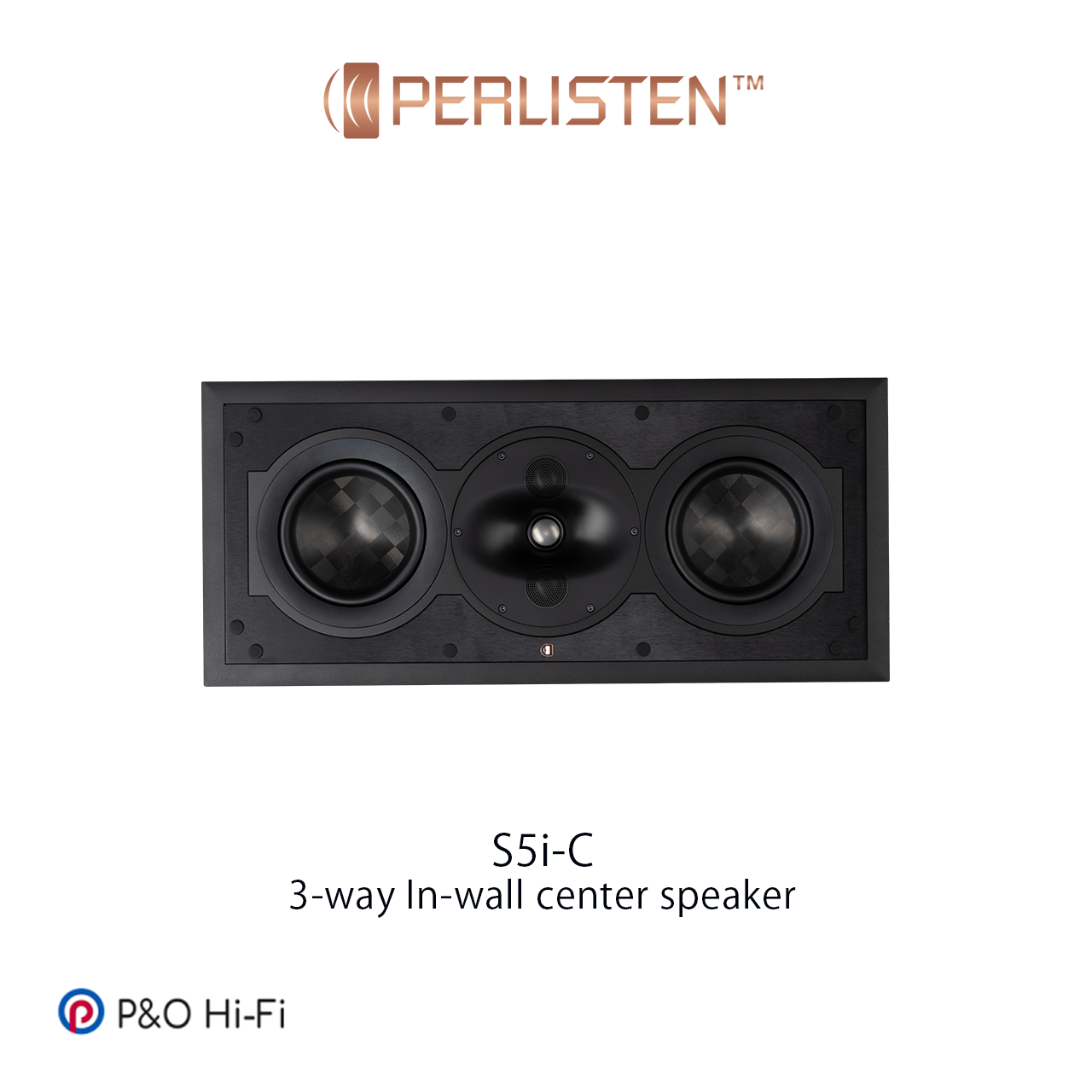PERLISTEN S5i-c 3 路分音嵌入式中置喇叭 (一件)