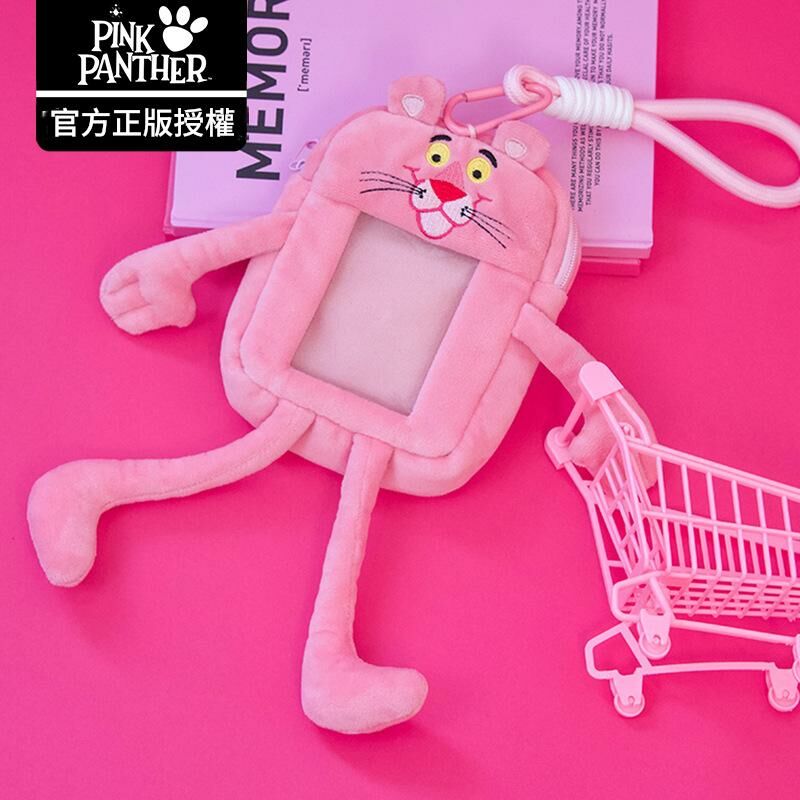 《5925》粉紅豹立體毛絨卡套