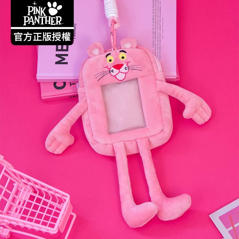 《5925》粉紅豹立體毛絨卡套