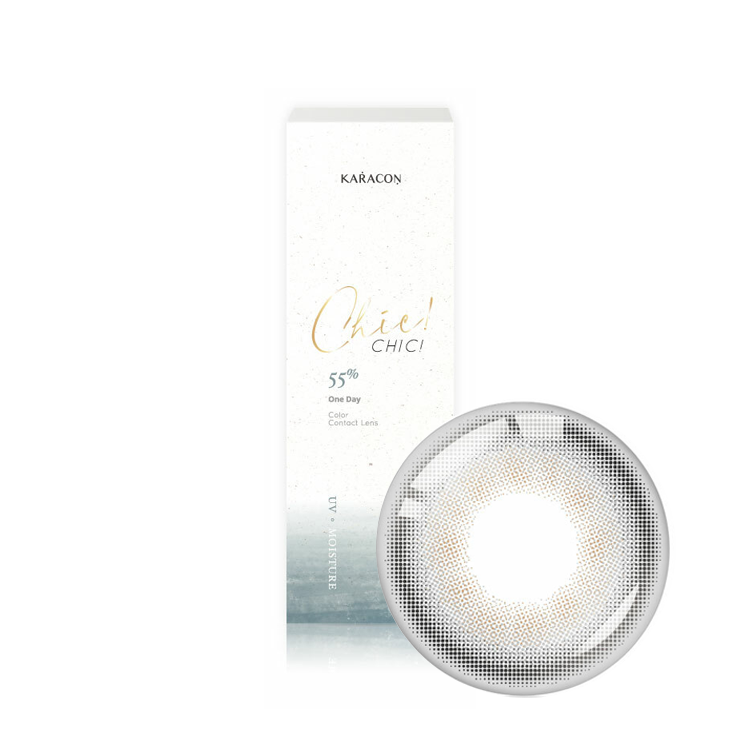卡拉瞳chicolor彩色日拋靜謐灰(10片)