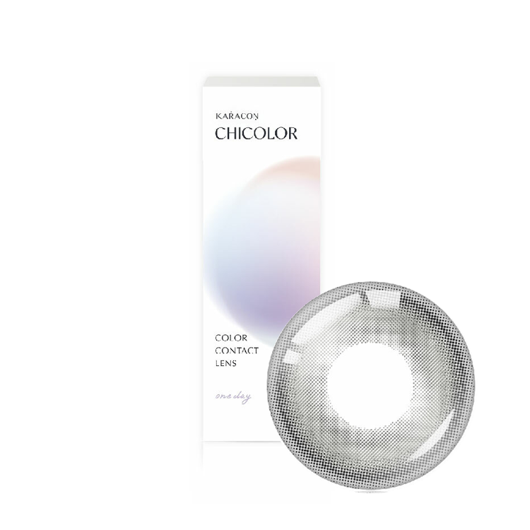 卡拉瞳chicolor彩色日拋柔和灰fog gray(10片)