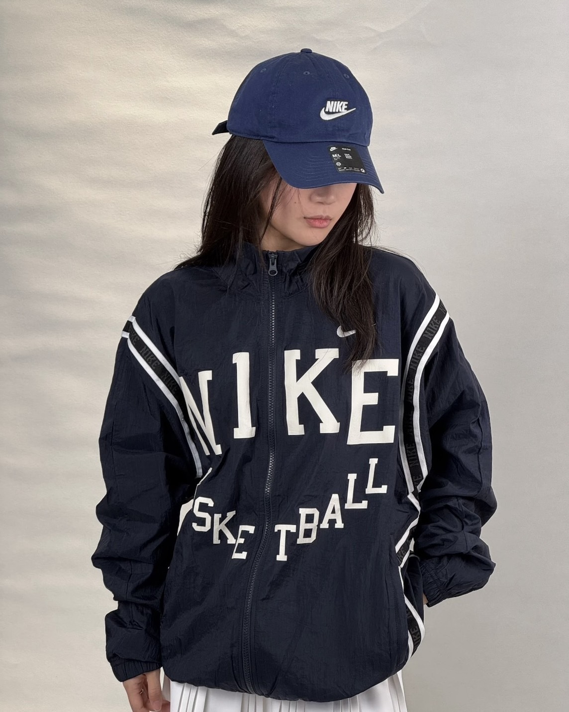 <降價優惠>Nike Basketball 美式 復古 風衣 外套 深藏青