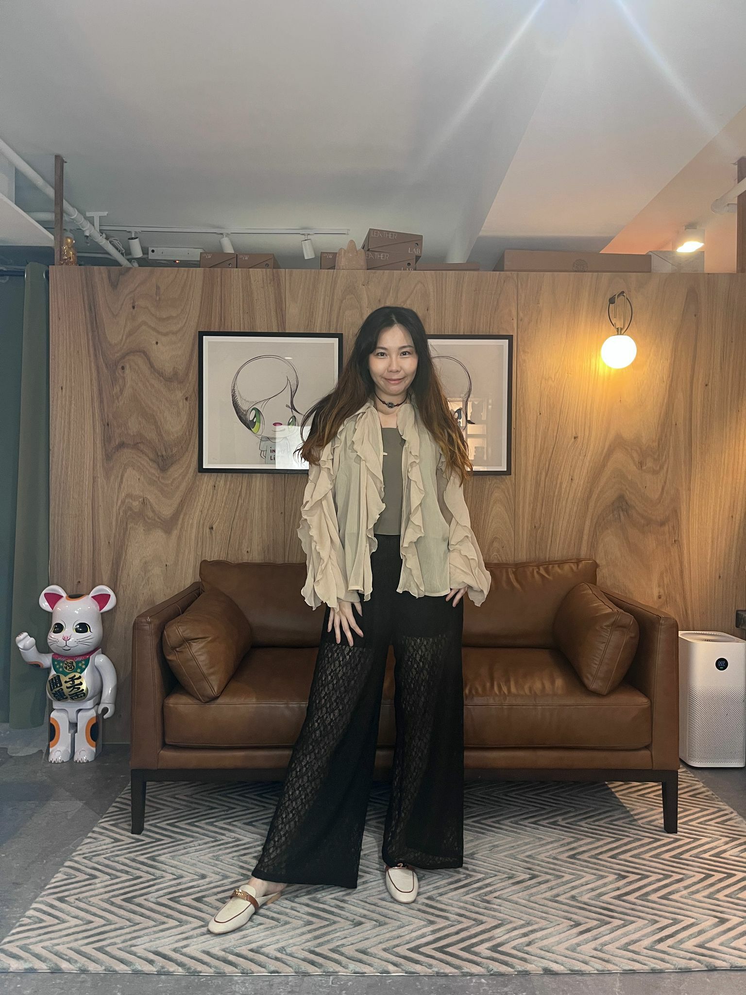 PM4234 歐美全蕾絲長褲 - 黑色