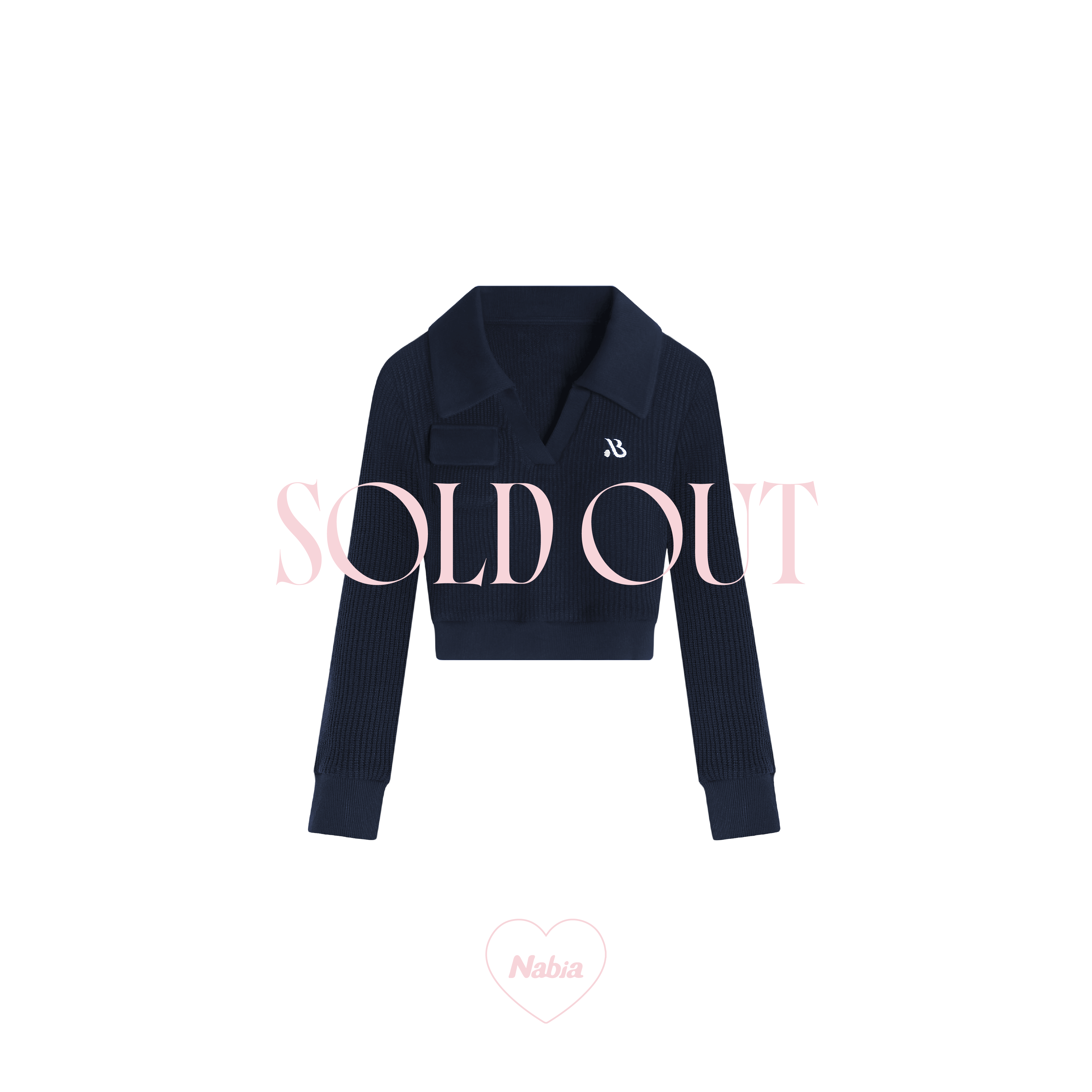 POLO 領短版針織上衣