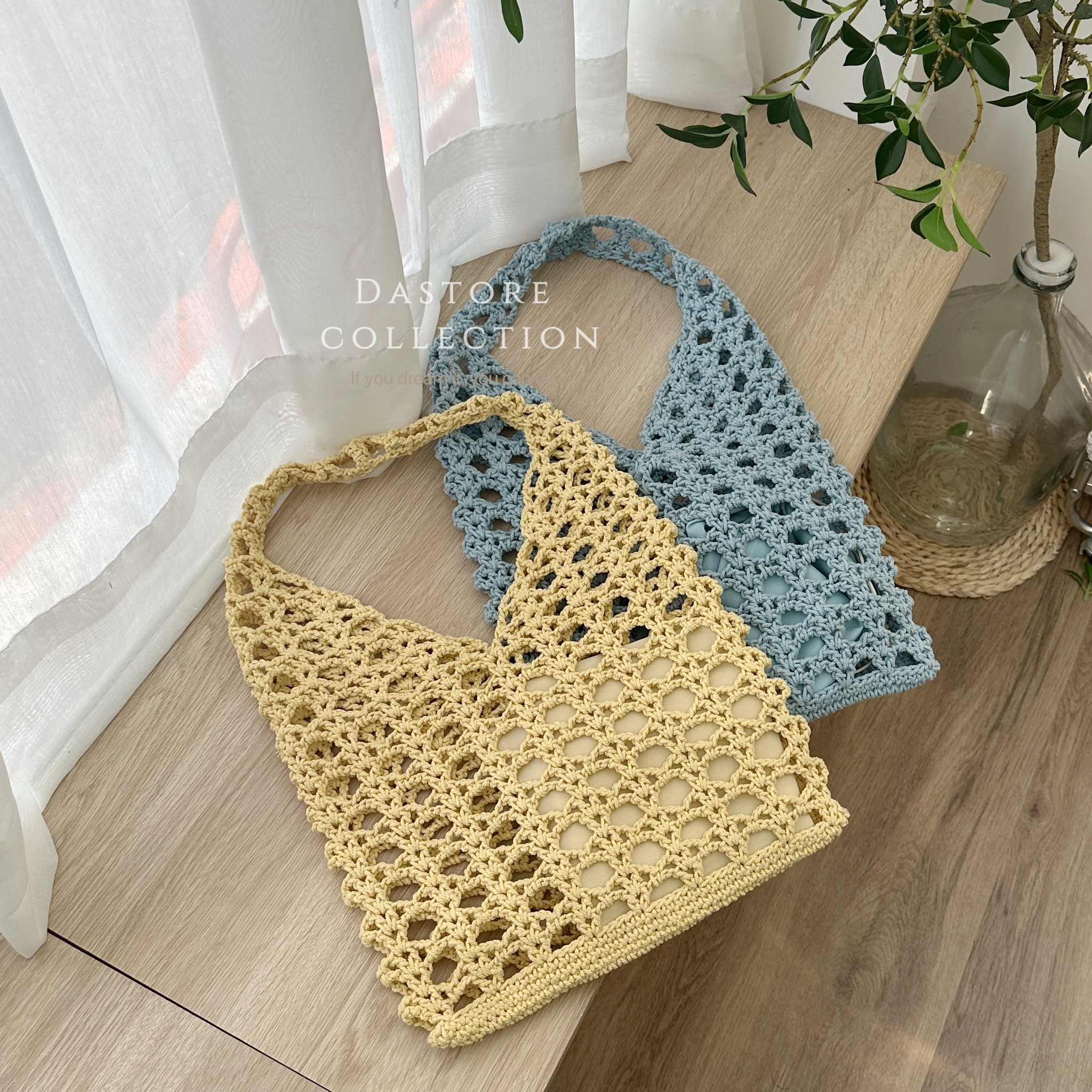 渡假風魚網編織包/四色