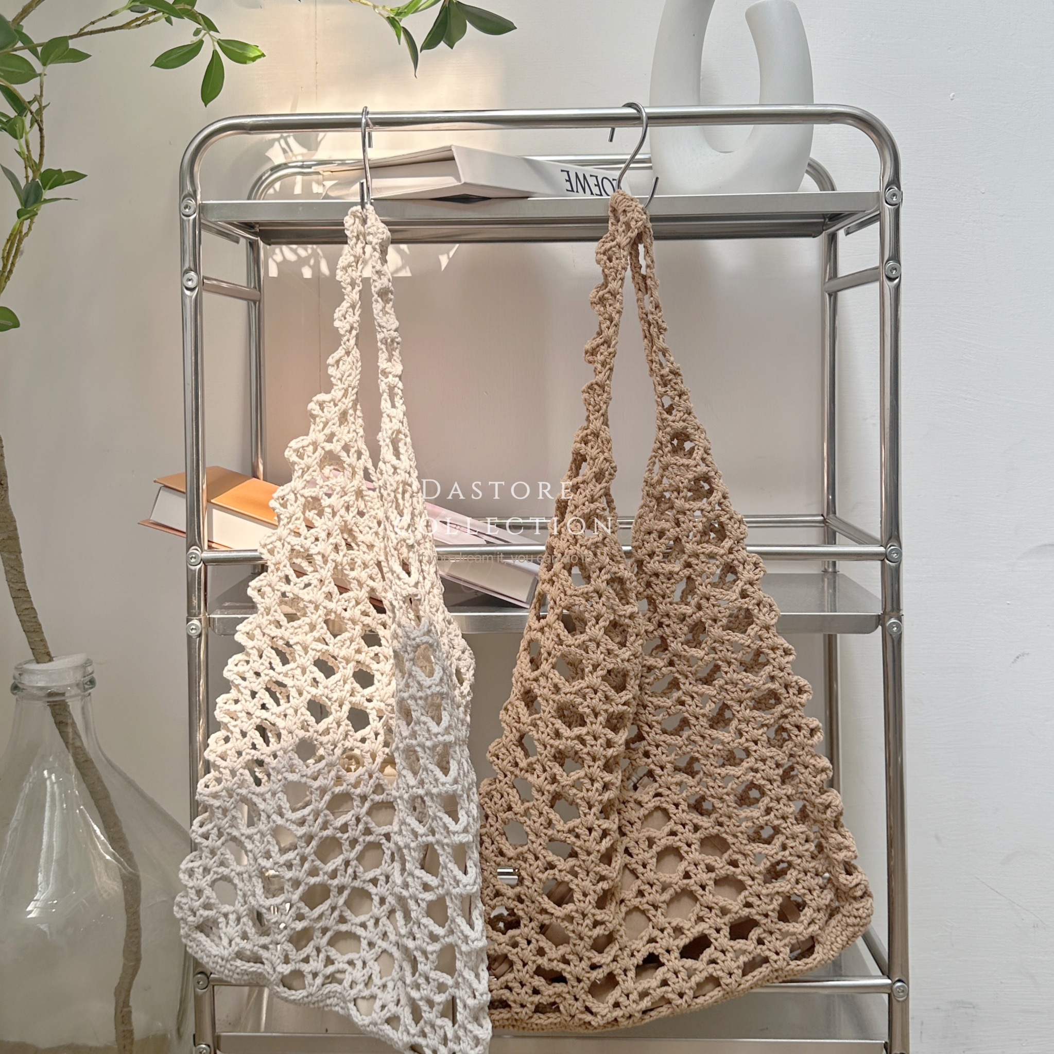 渡假風魚網編織包/四色