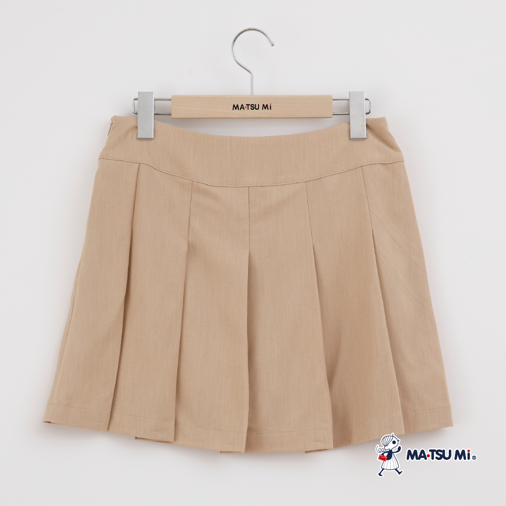 MA‧TSU Mi 優雅簡約輕薄百褶裙(卡其.深藍)