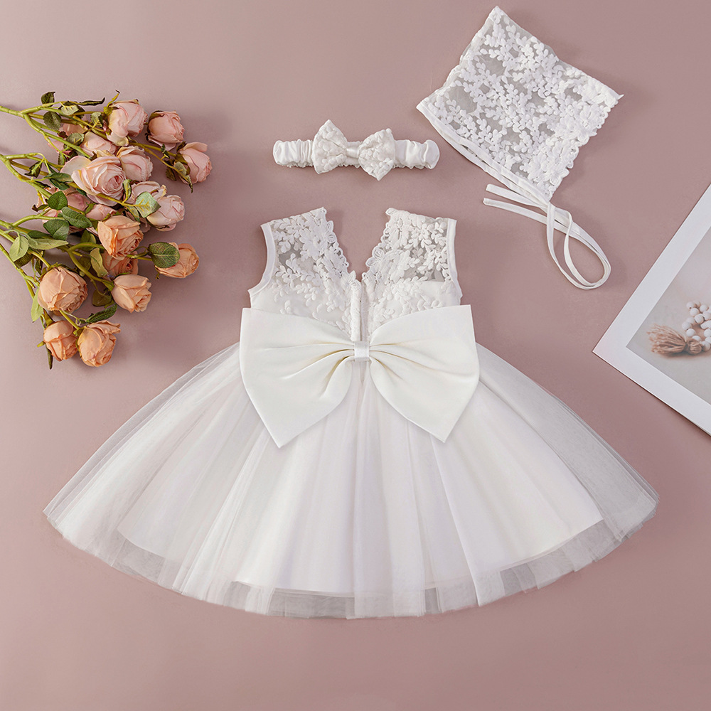 寶寶 白色蓬蓬紗禮服套裝