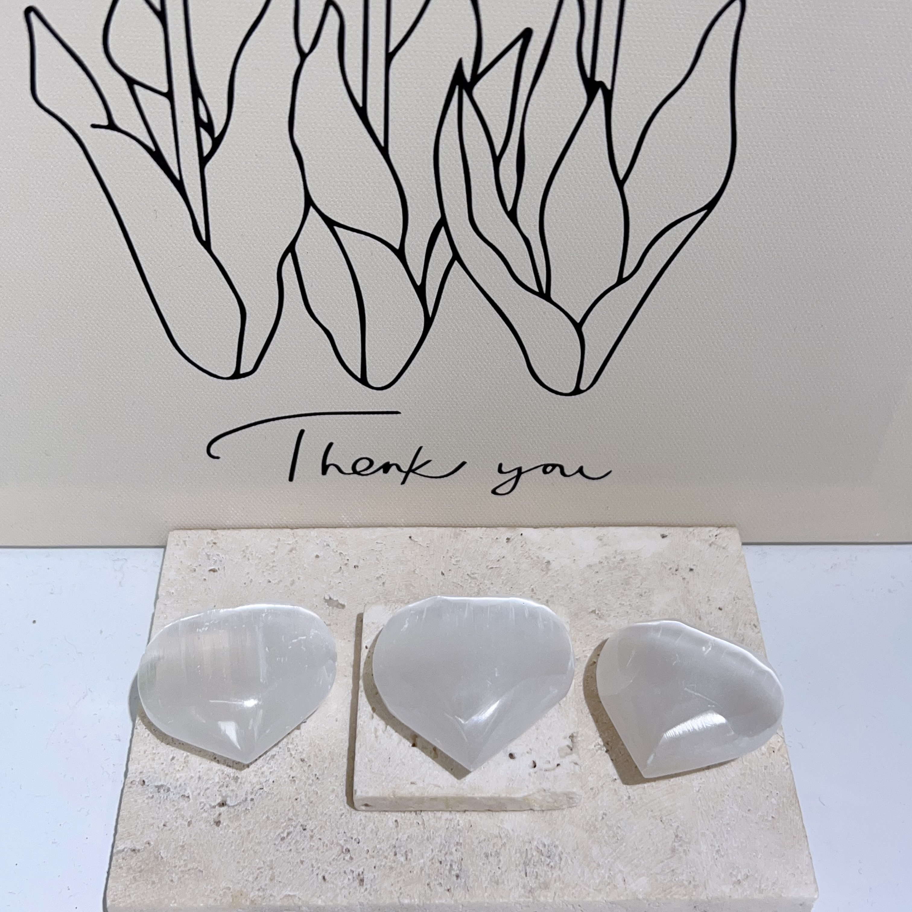 透石膏心型擺件