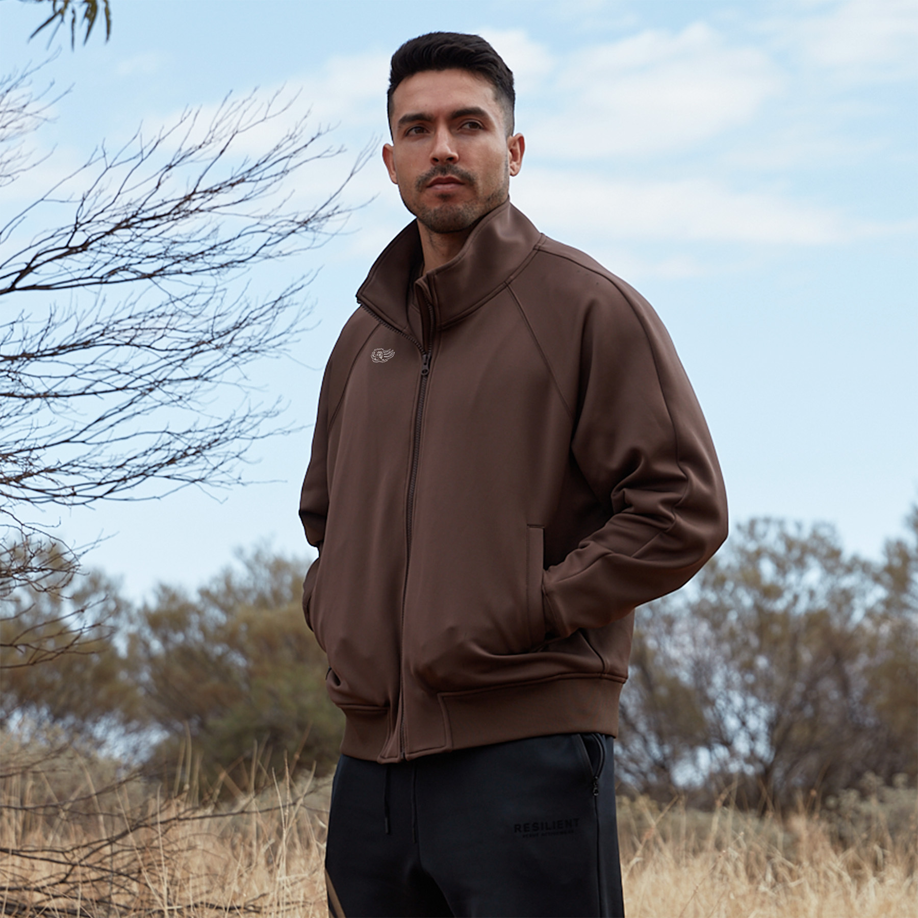 24-25 LN x VERVE 太空拉格蘭立領外套｜赤鐵棕