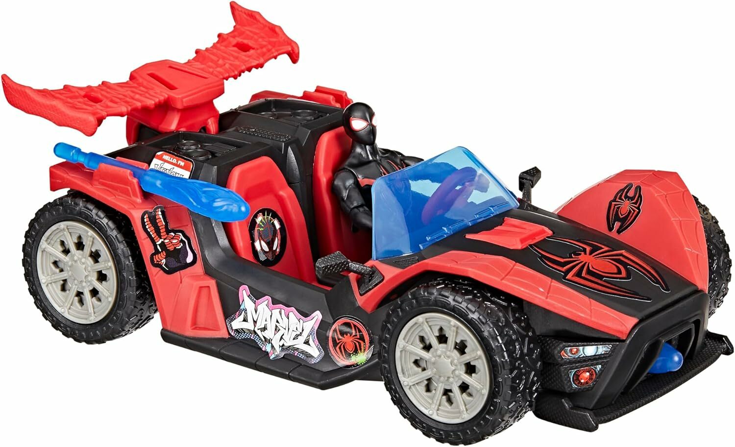 HASBRO 孩之寶》 漫威蜘蛛人猛毒宇宙邁爾斯混合發射賽車