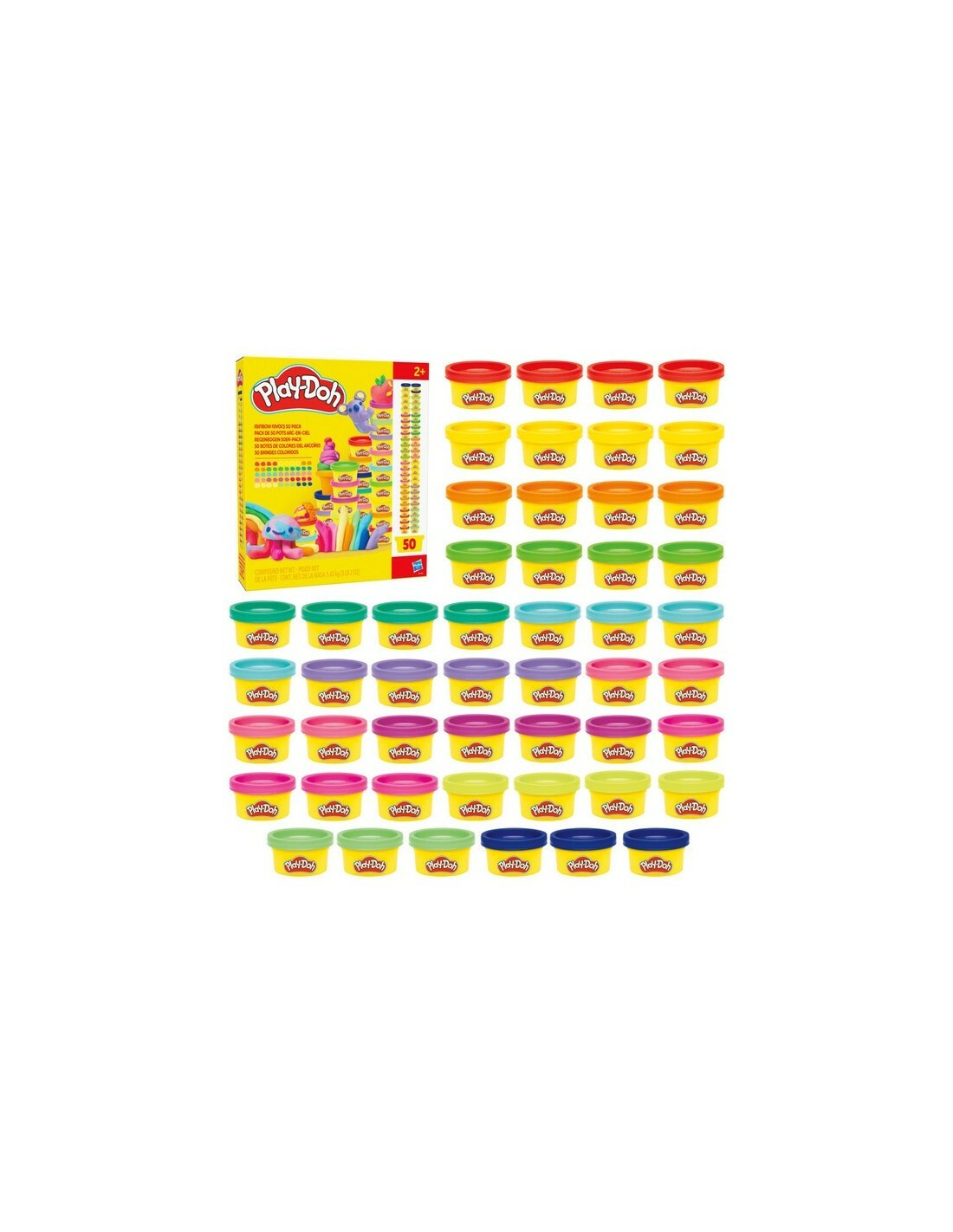 《 HASBRO 孩之寶》  培樂多 繽紛彩虹50色黏土組