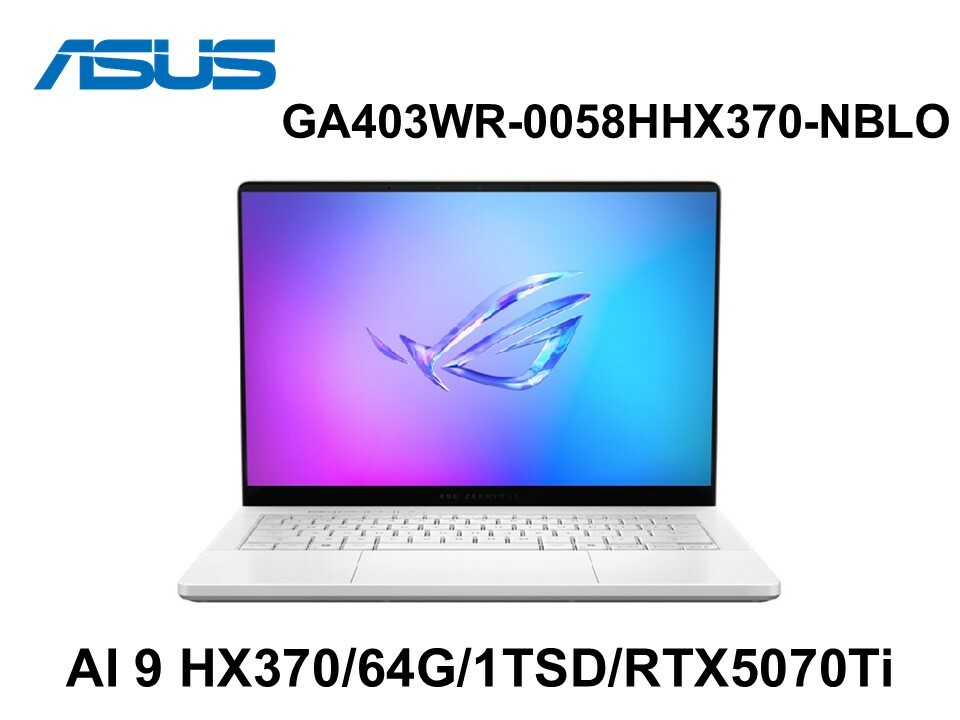 ASUS  GA403WR-0058HHX370-NBLO 鉑月銀 14吋電競筆電