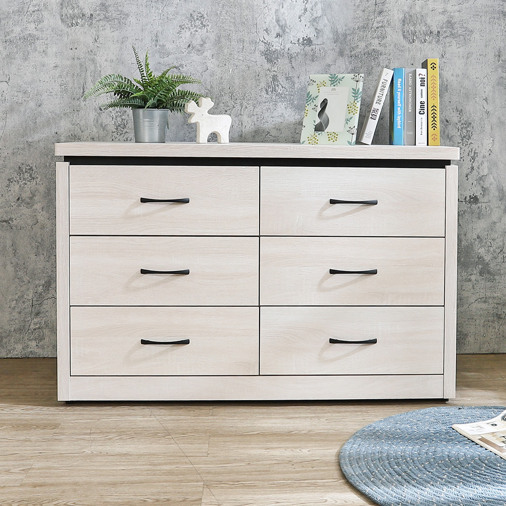 哈莉特3.8尺六斗櫃/六抽收納櫃/置物櫃