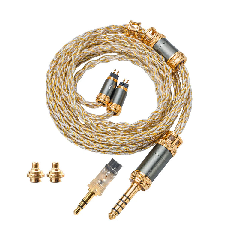 T1 2nd Z7 6N純銀線 銀メッキOFC 16芯 4.4mm5極 L字 低価格で大人気の 4.4mm5極 16芯 銀メッキOFC 6N純銀線 Z7 2nd T1 L字