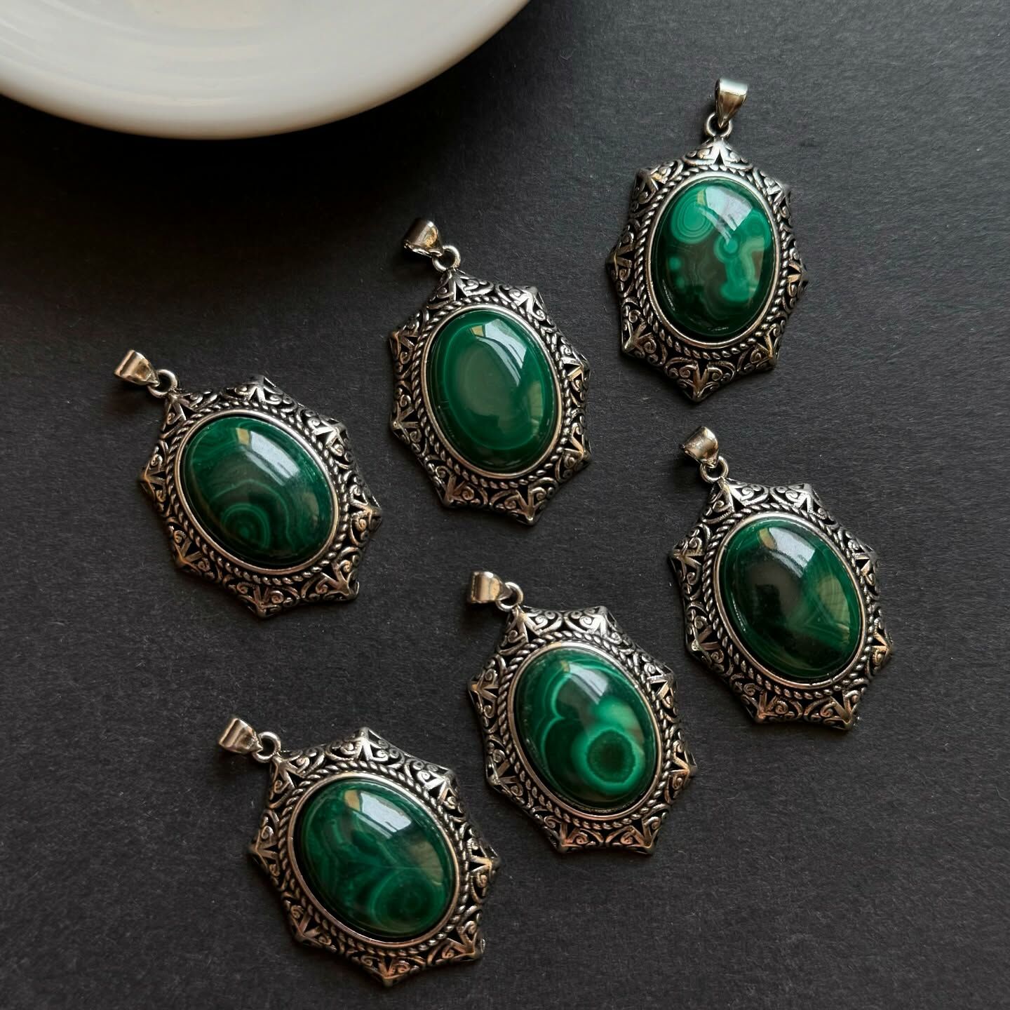 [原石] 孔雀石 項鍊吊墜