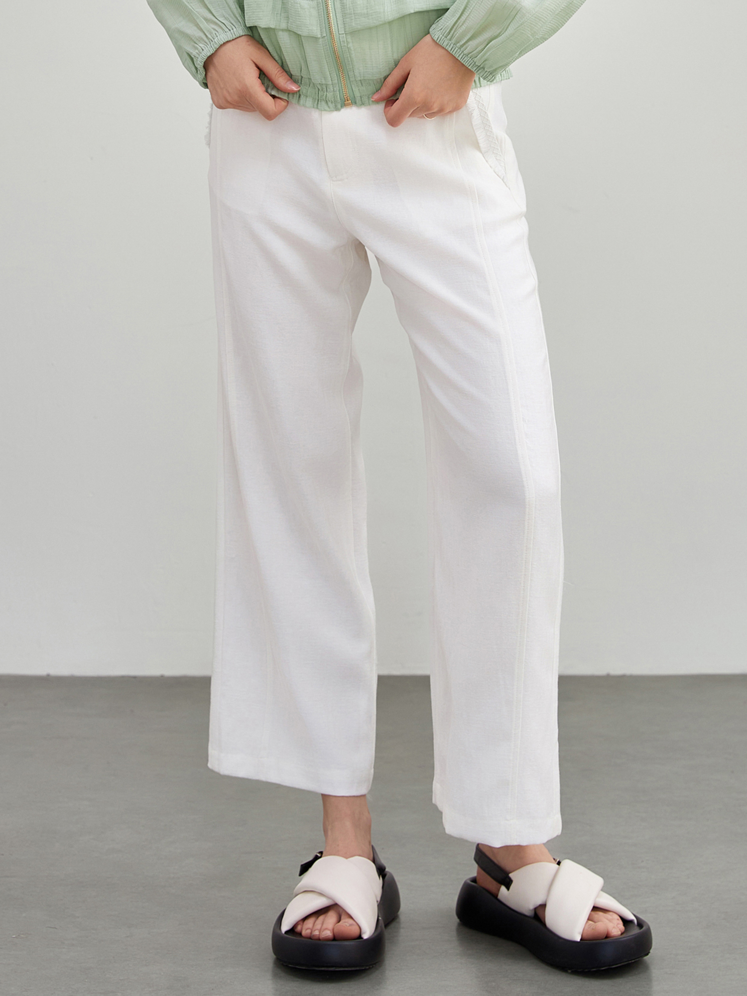 mi-tu 休閒直腳長褲