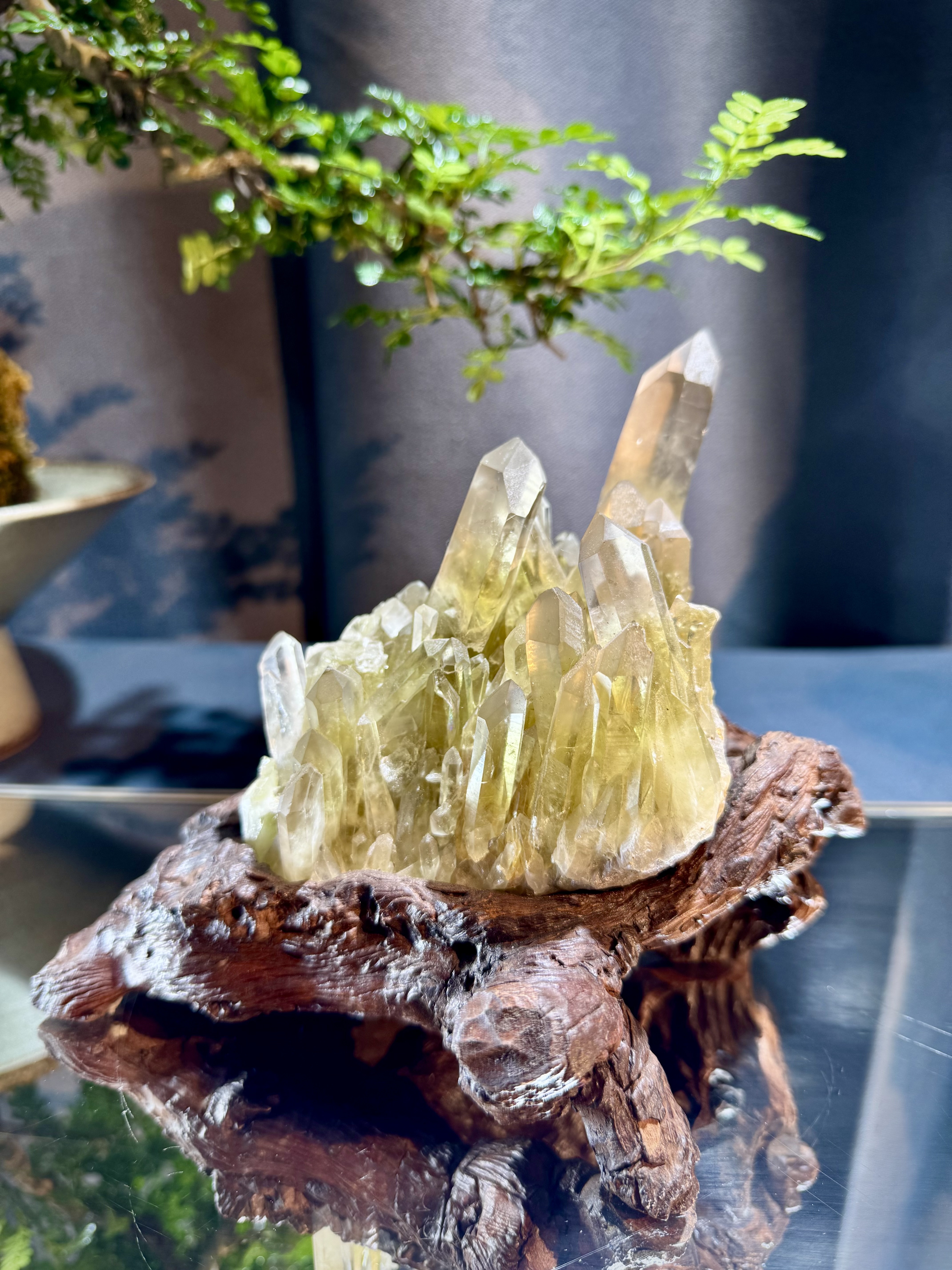 頂級招財黃水晶簇擺件 5200