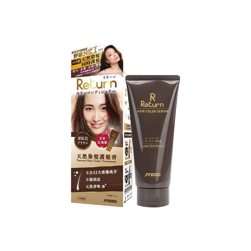 Return回本 天然染髮護髮膏(深棕色) 200克