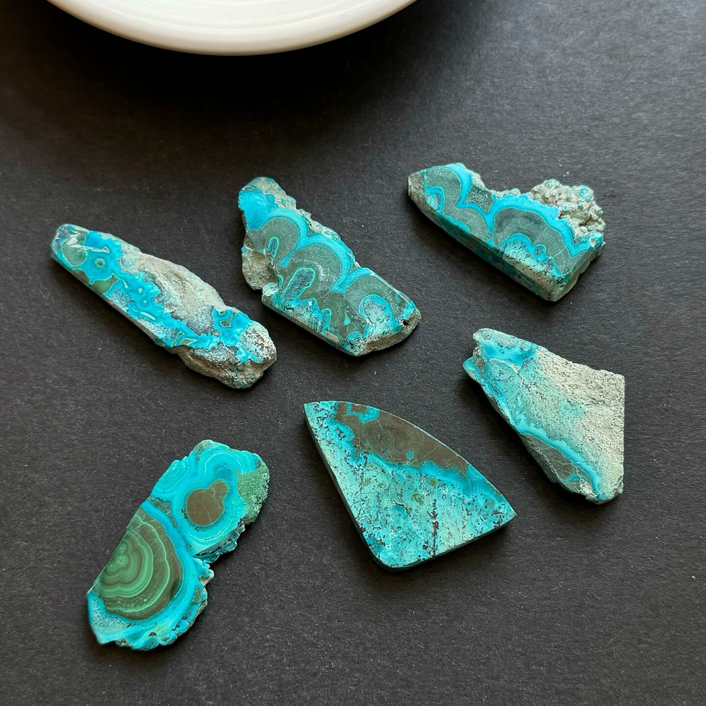 [原石] 矽孔雀石 原礦 切片