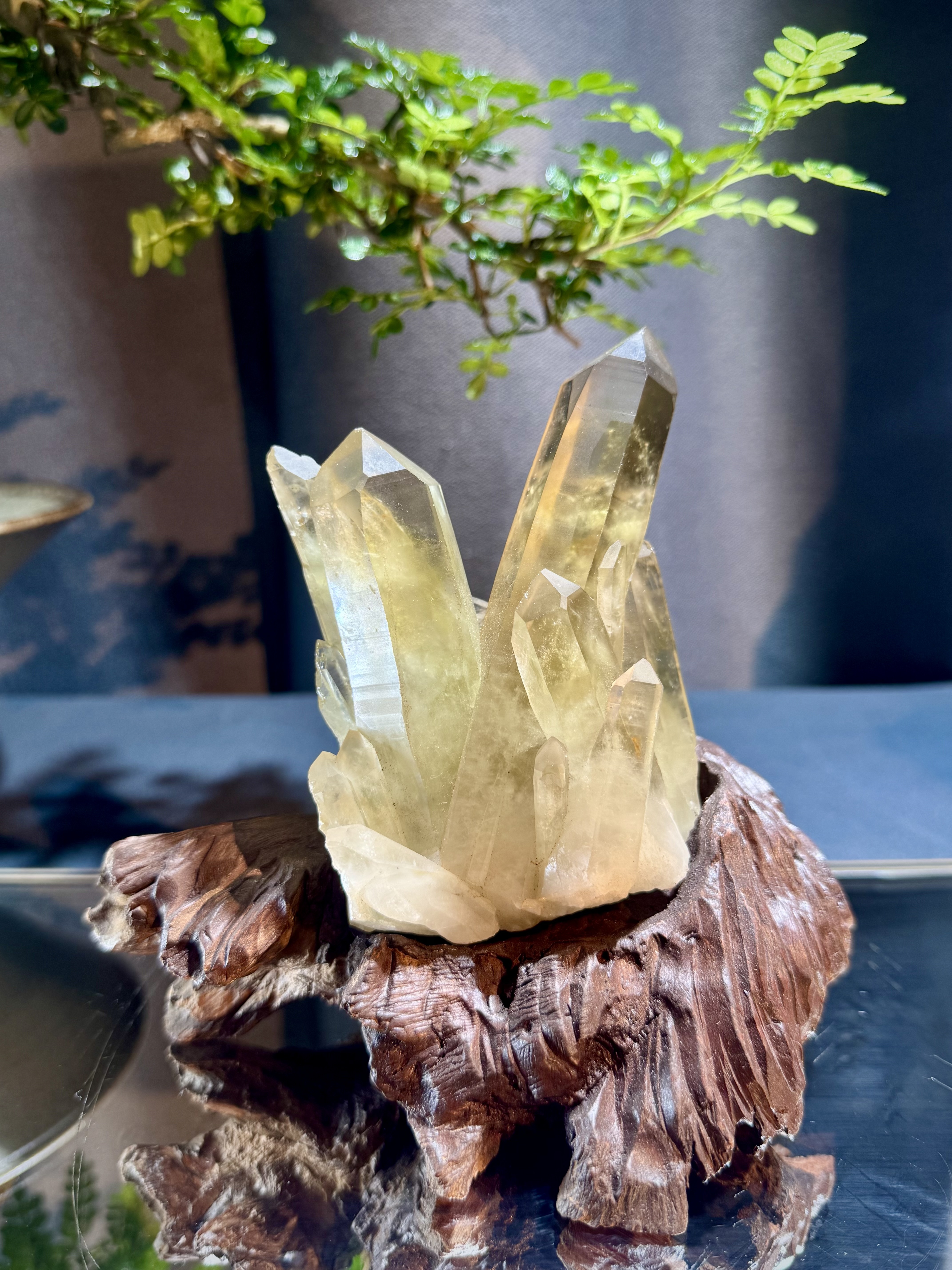 頂級招財黃水晶簇擺件 5202