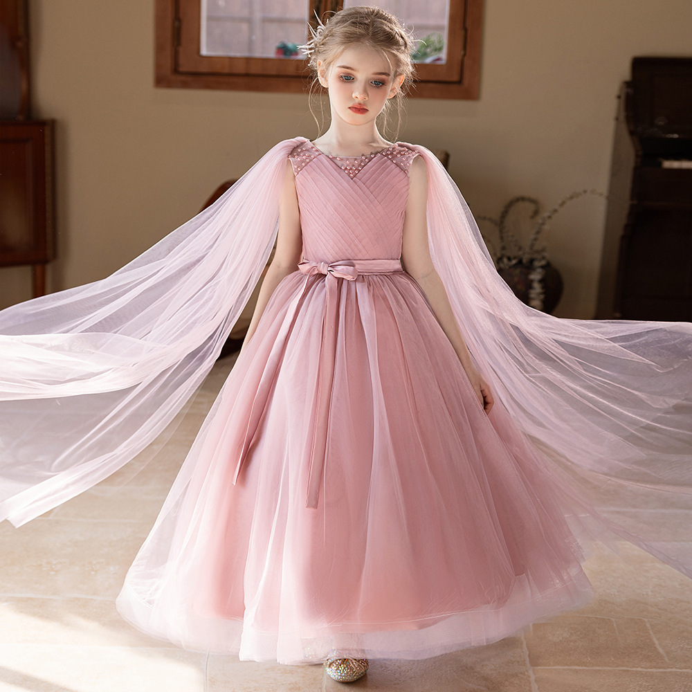 長款披紗公主蓬蓬禮服裙