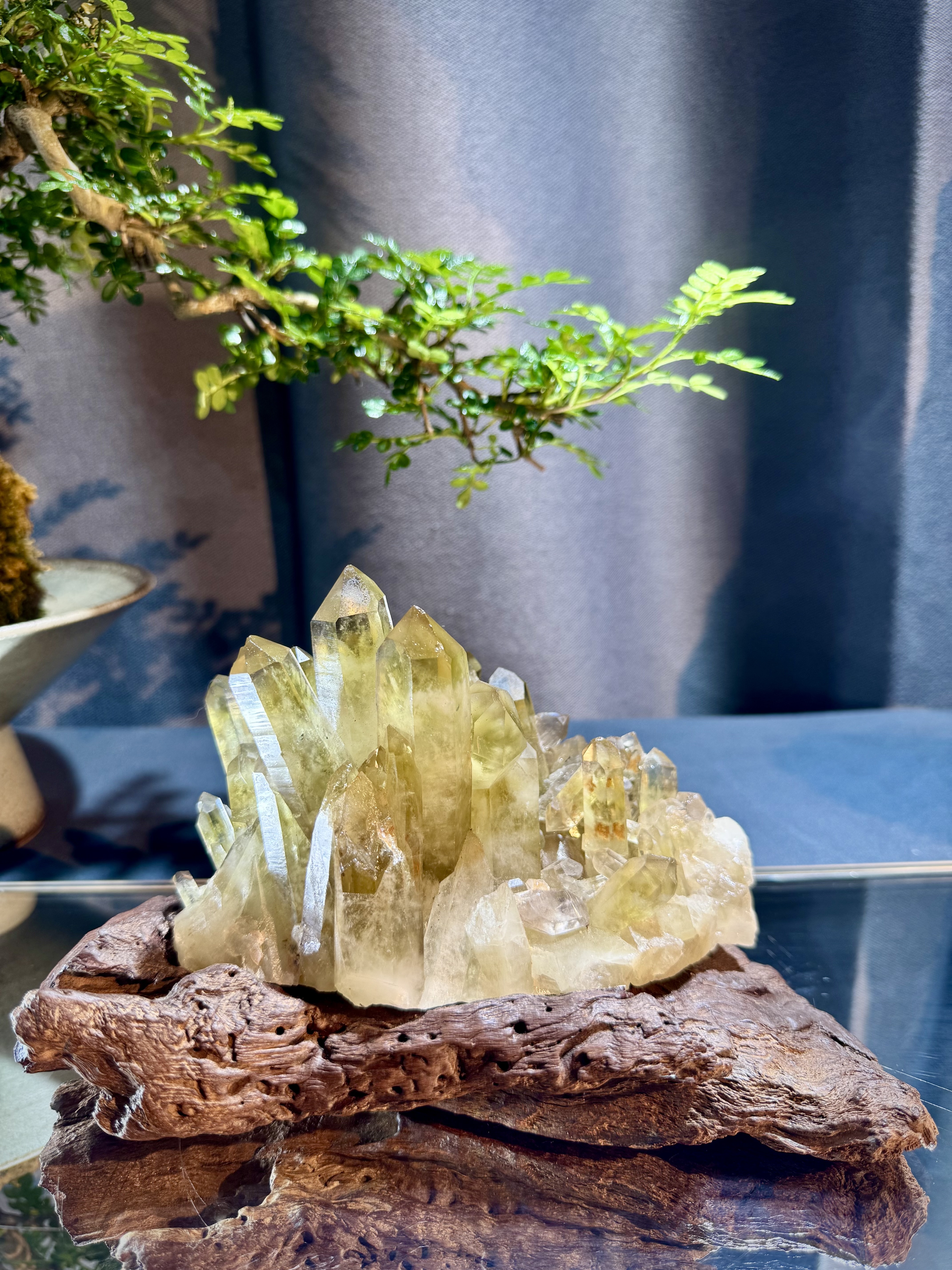 頂級招財黃水晶簇擺件 5203