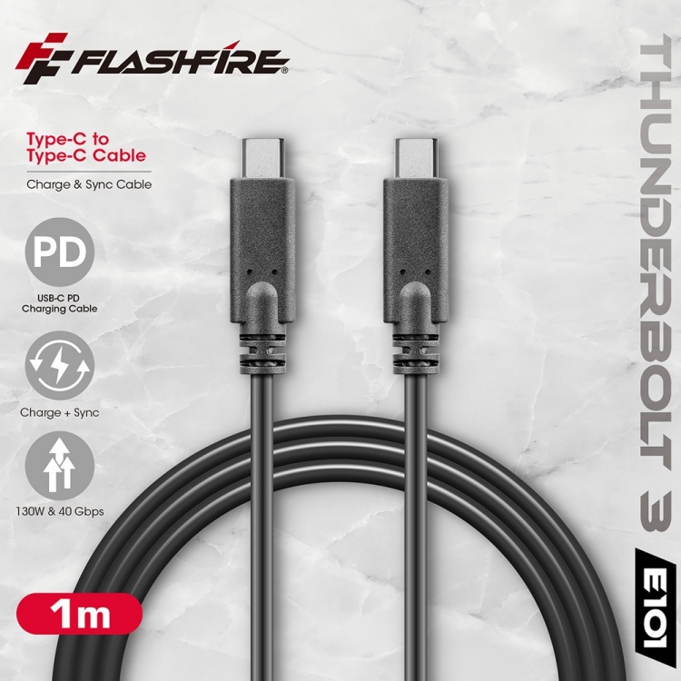 NS/PS5 FlashFire 富雷迅 Thunderbolt3 CtoC 傳輸線(1M)