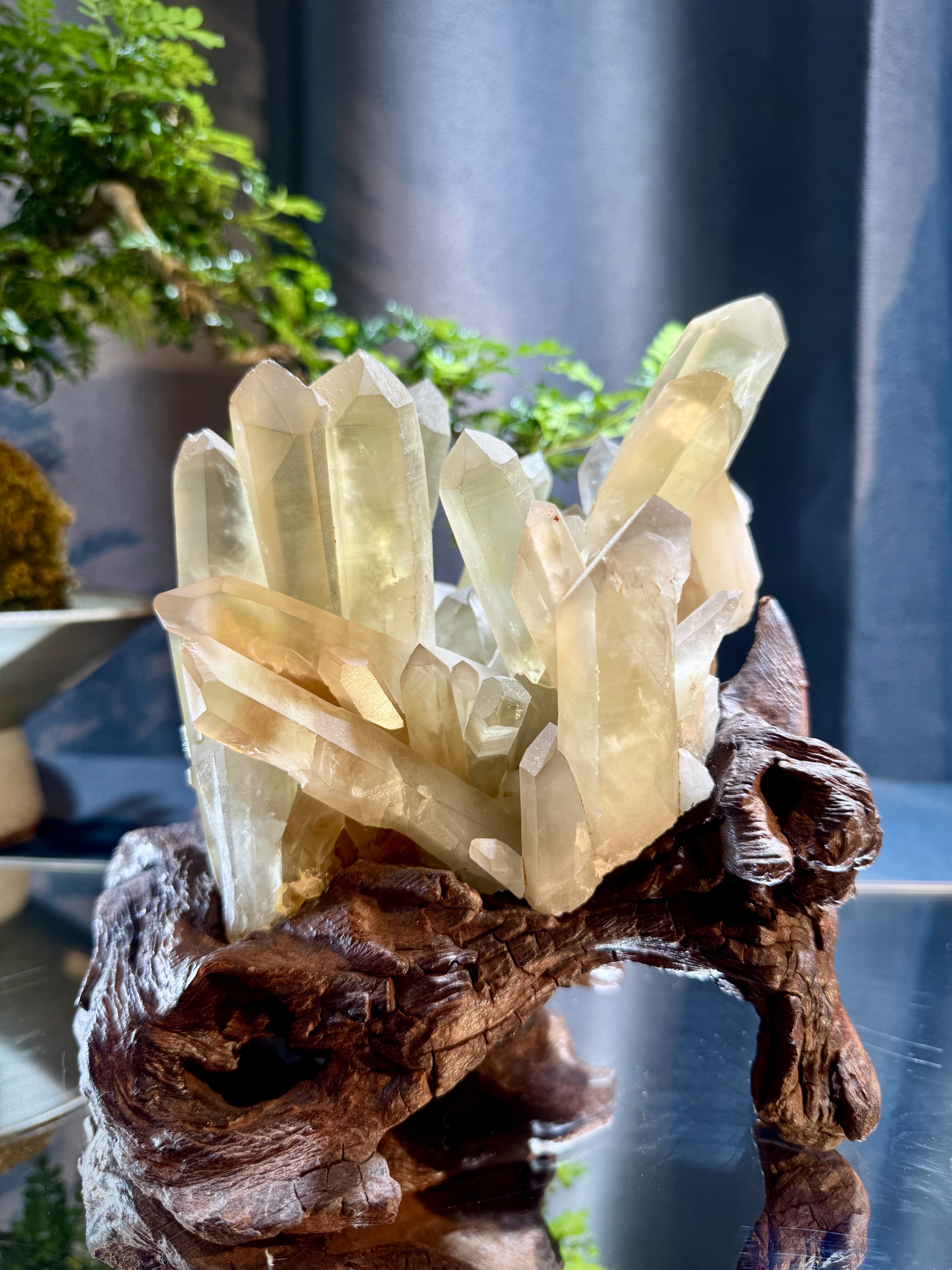 頂級招財黃水晶簇擺件 5205