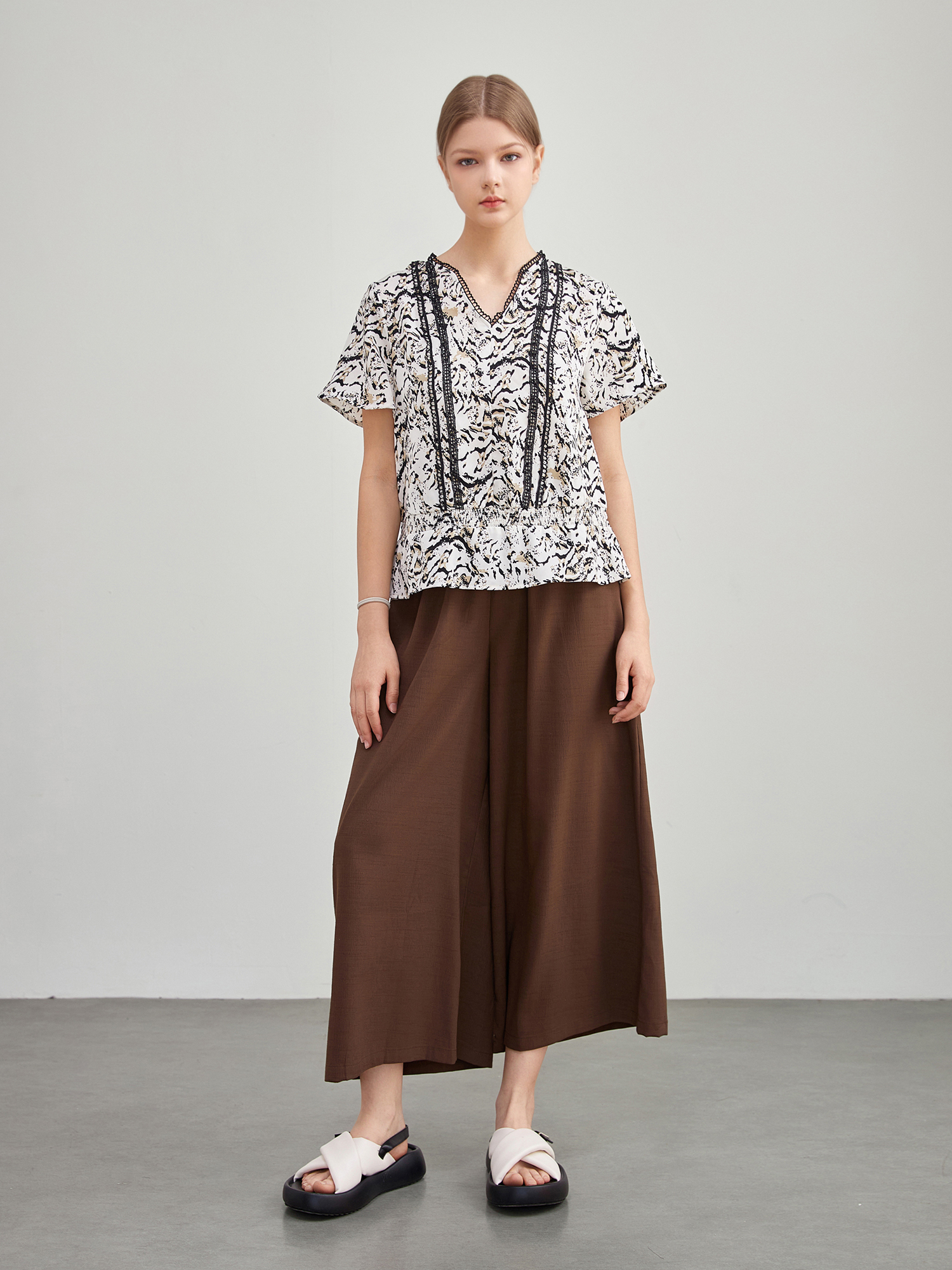 mi-tu 休閒闊腿褲