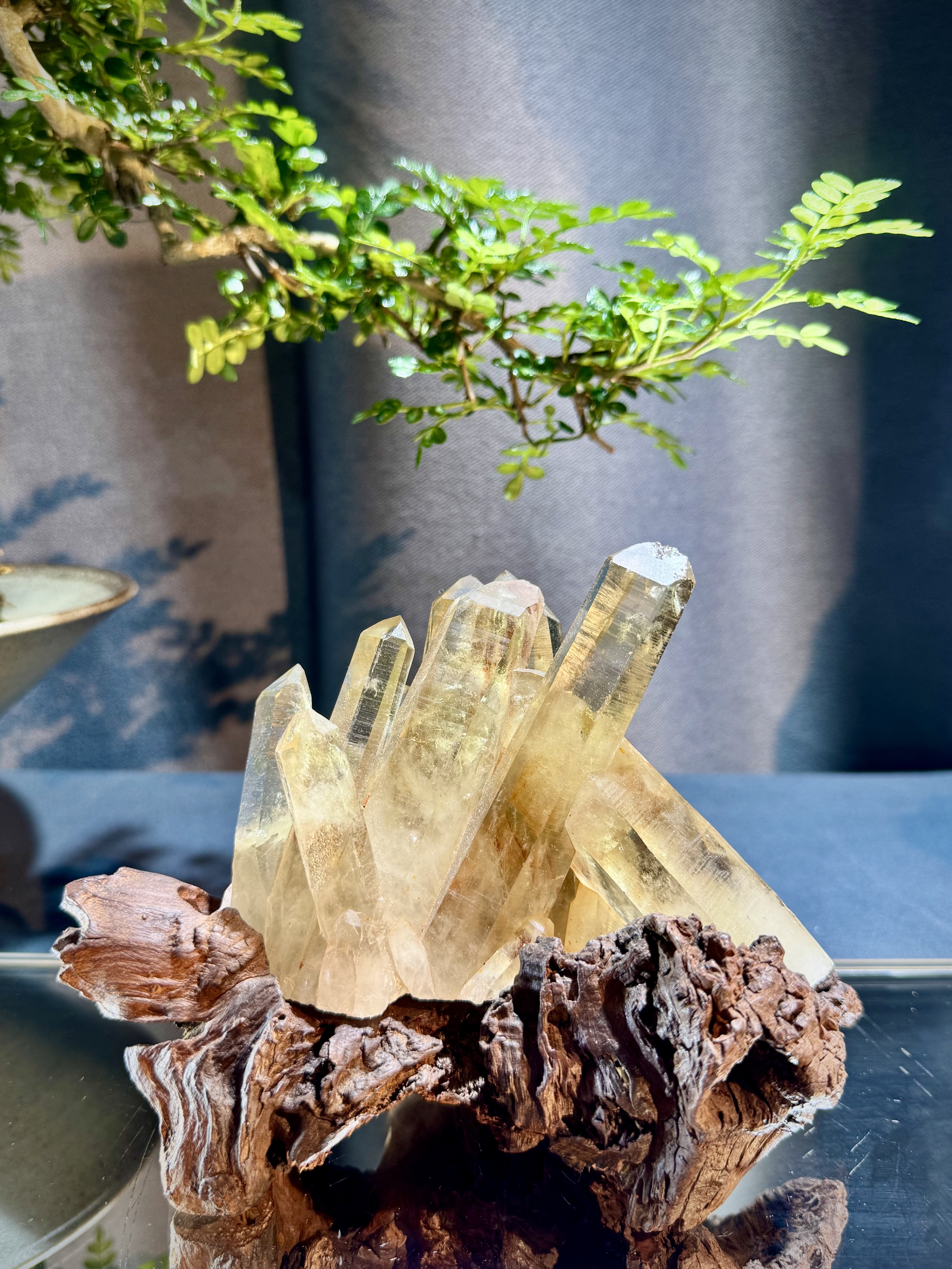 頂級招財黃水晶簇擺件 5206