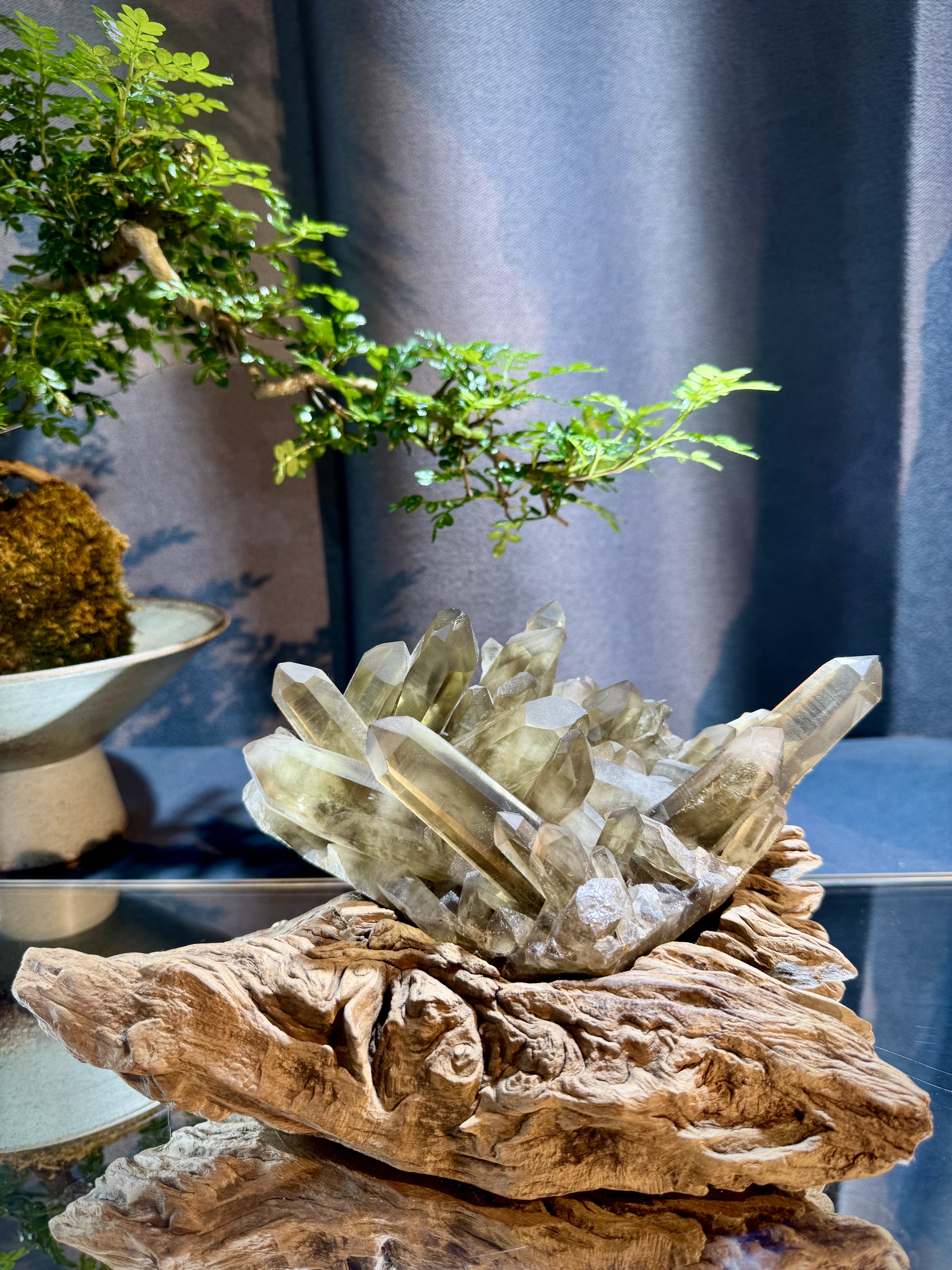 頂級招財黃水晶簇擺件 5207