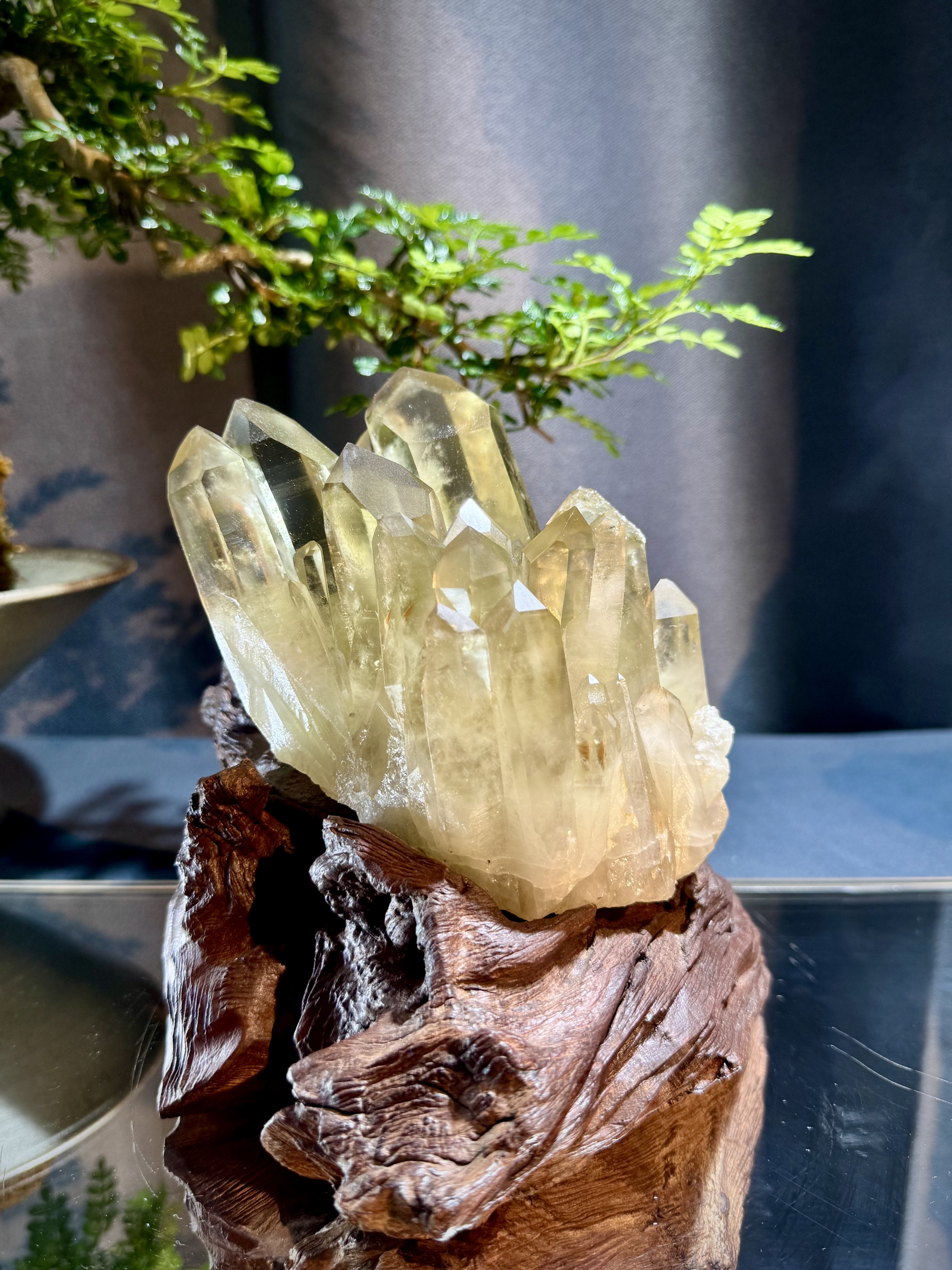 頂級招財黃水晶簇擺件 5208