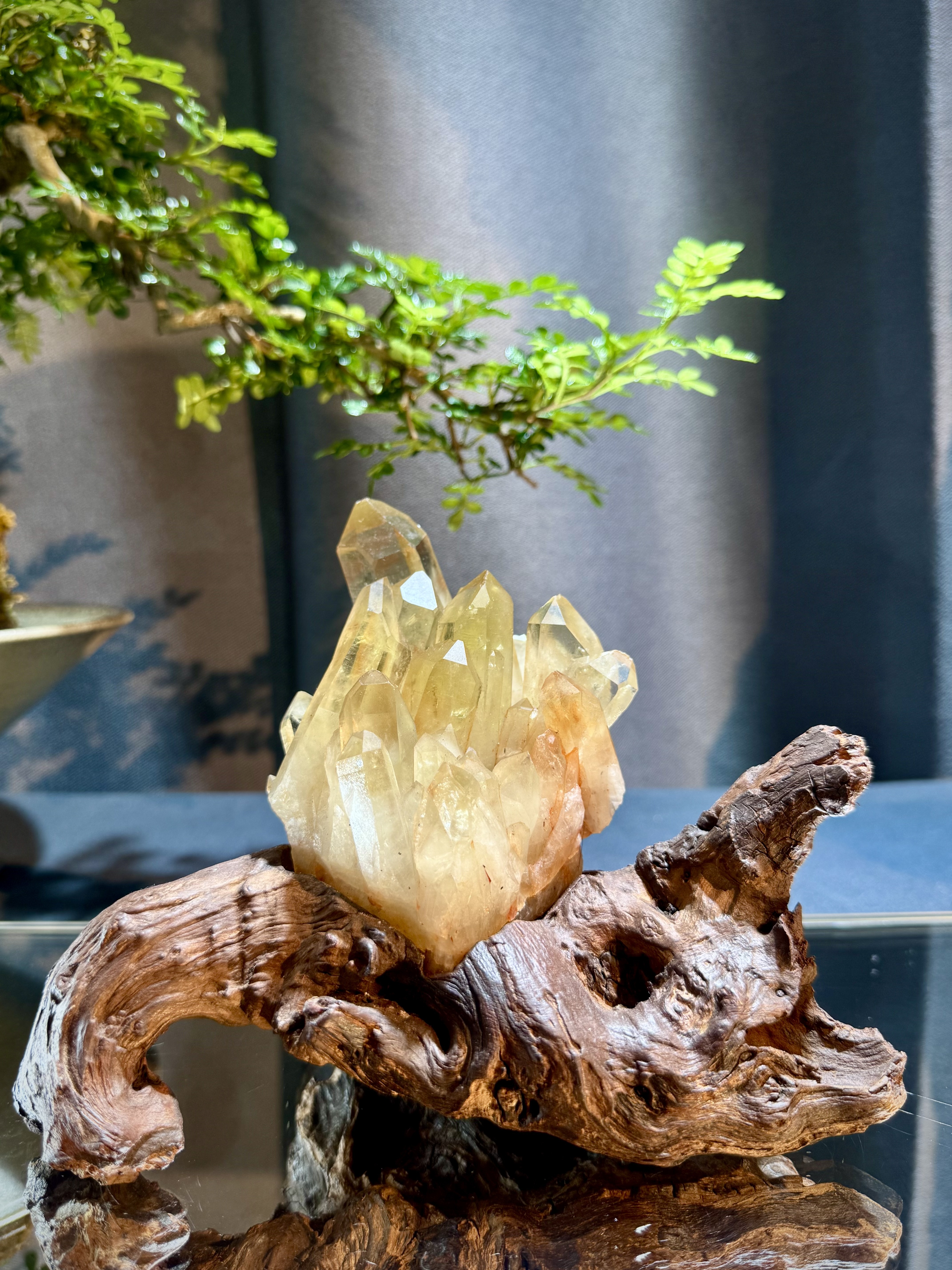 頂級招財黃水晶簇擺件 5212