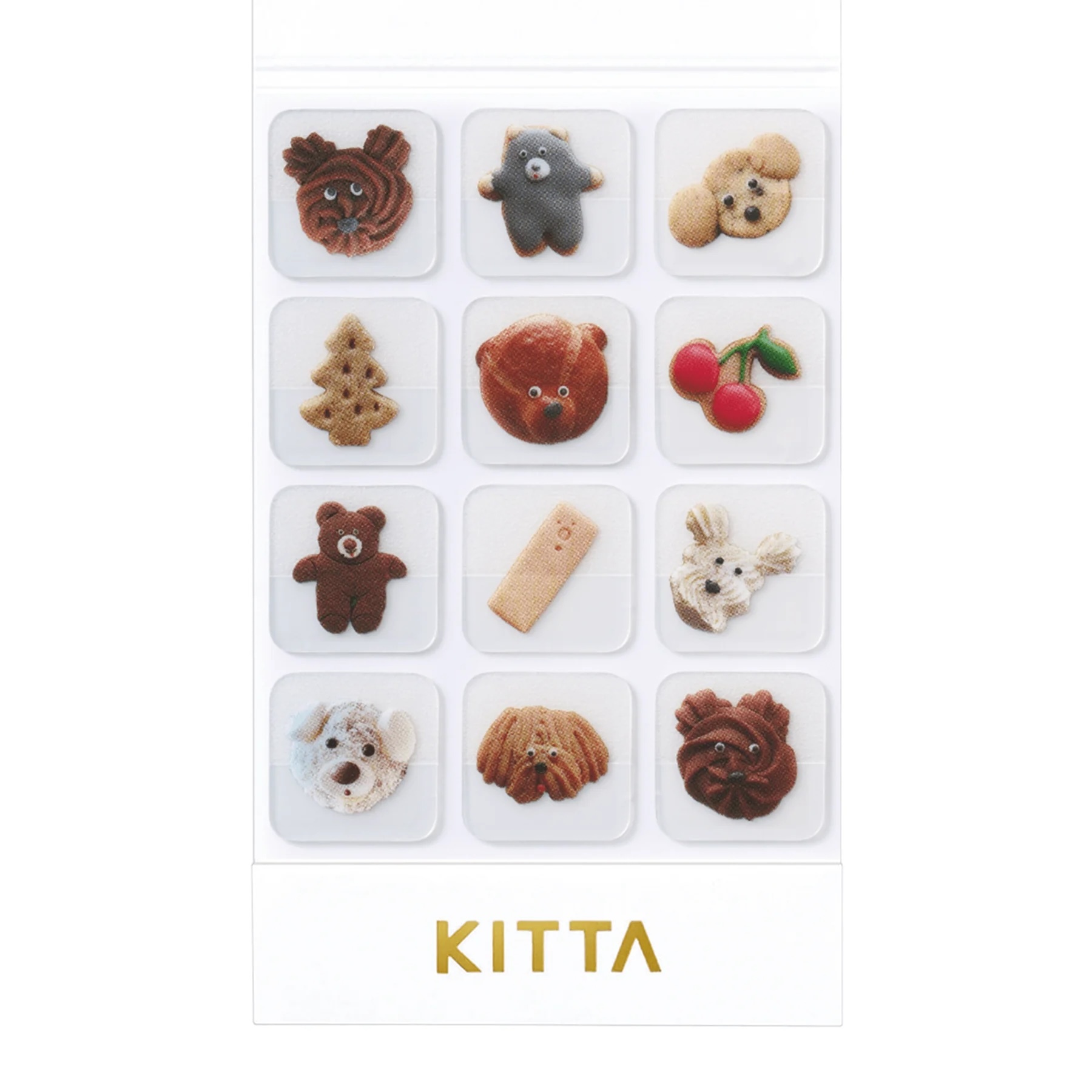 KITTA ｜ 隨身攜帶和紙膠帶 Clear透明 甜點  Oyatsuya設計款