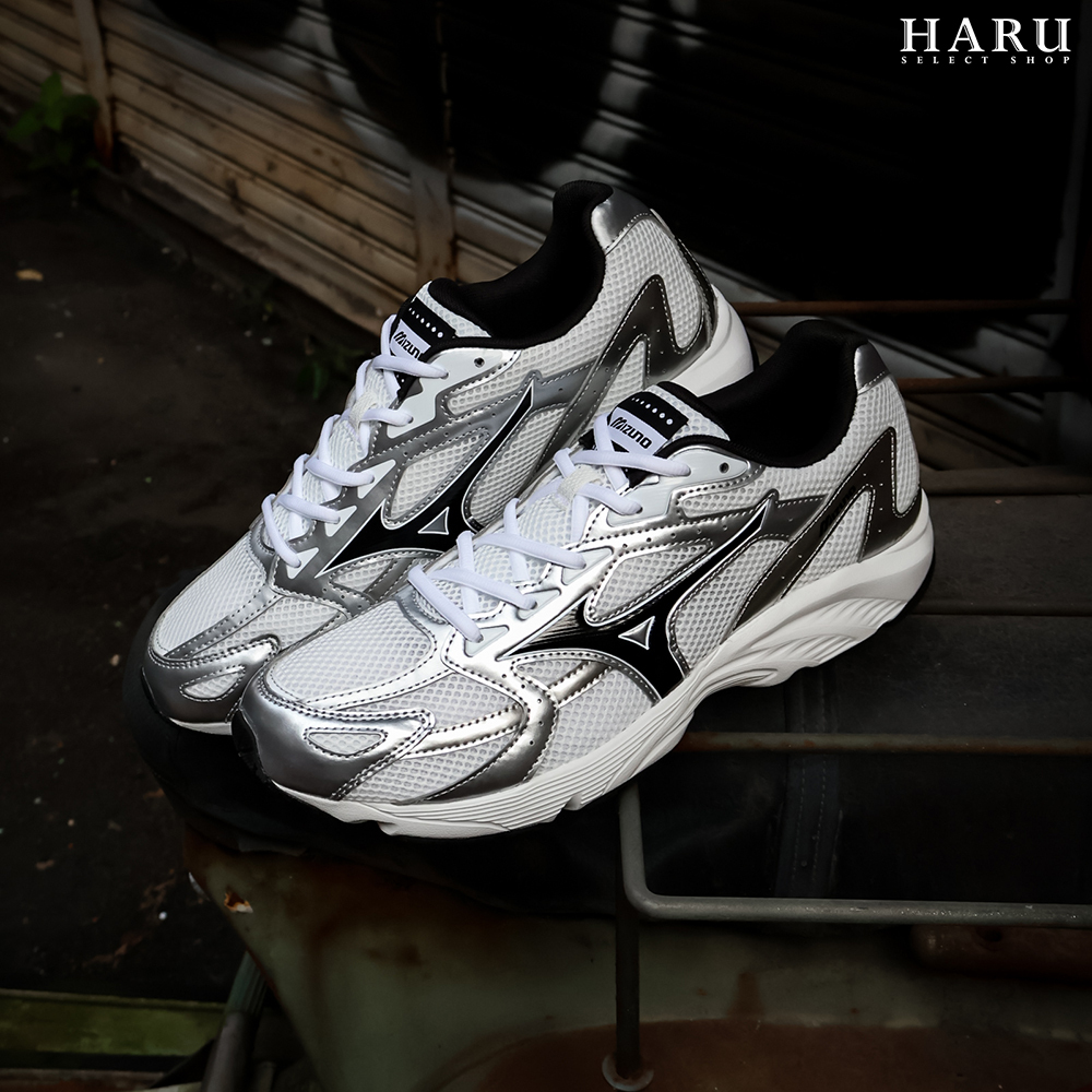 清美 MIZUNO 美津濃SPARK CN 銀白色y2k EVA中底網眼慢跑鞋復古休閒鞋