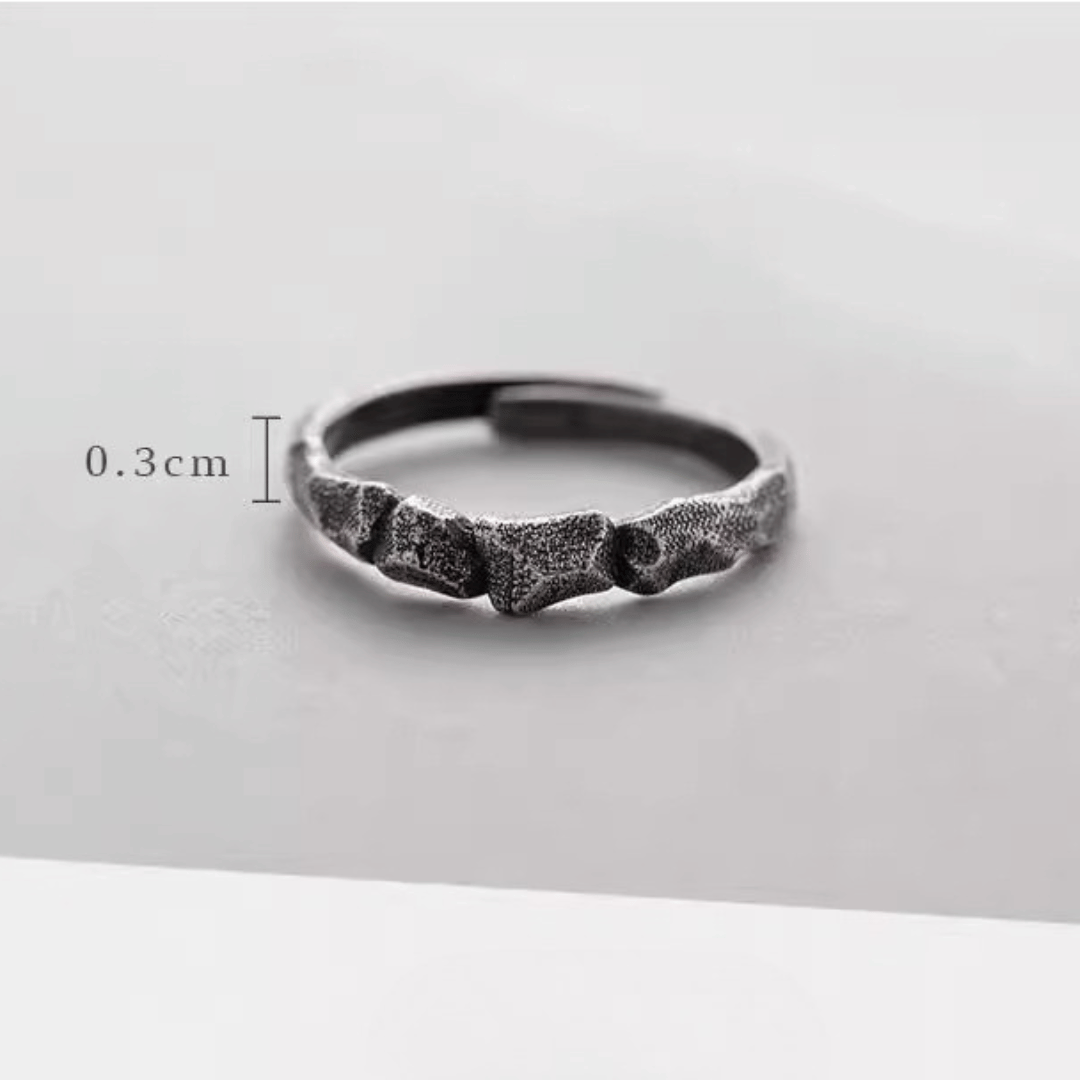 堅若磐石純銀戒指